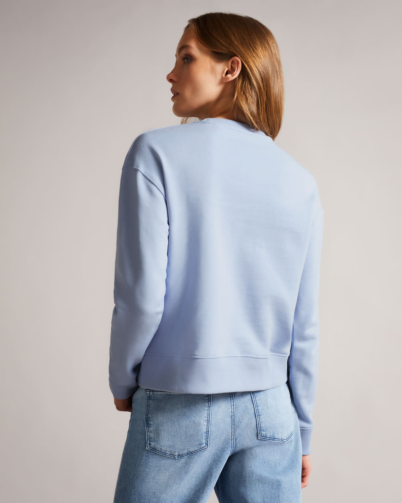 Pale Blue Sweet Pea Graphic Jumper Ted Baker