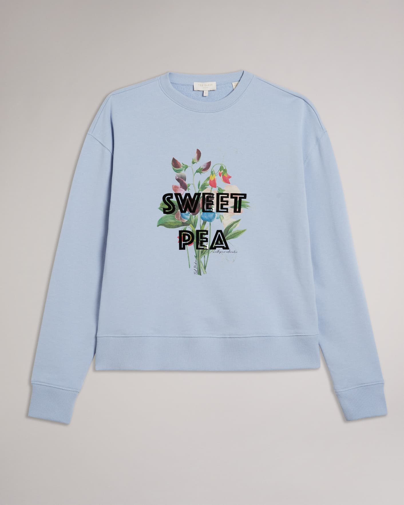 Pale Blue Sweet Pea Graphic Jumper Ted Baker