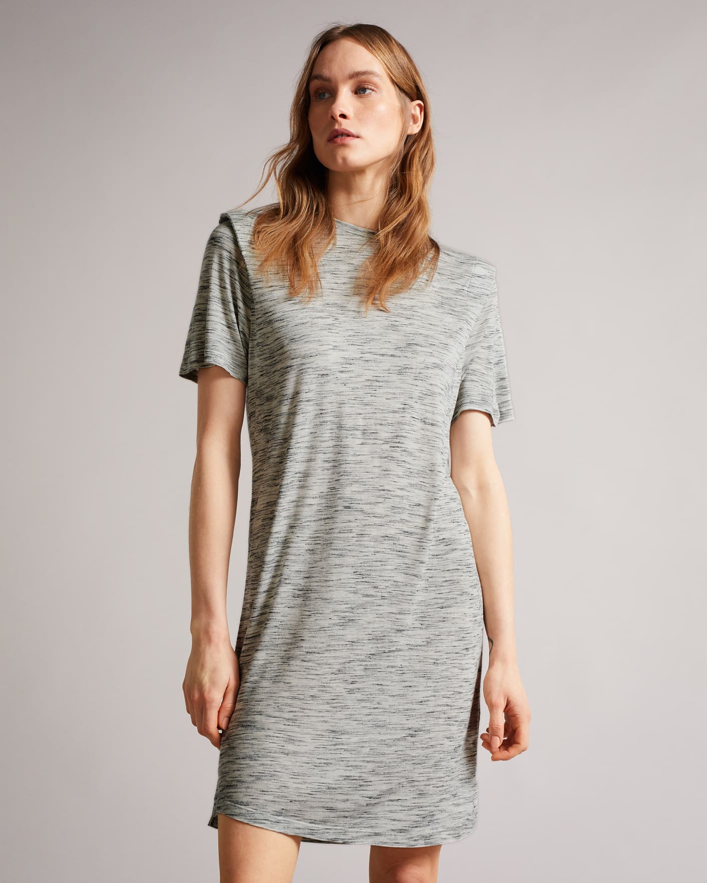 White T Shirt Dress With Shoulder Detail Ted Baker