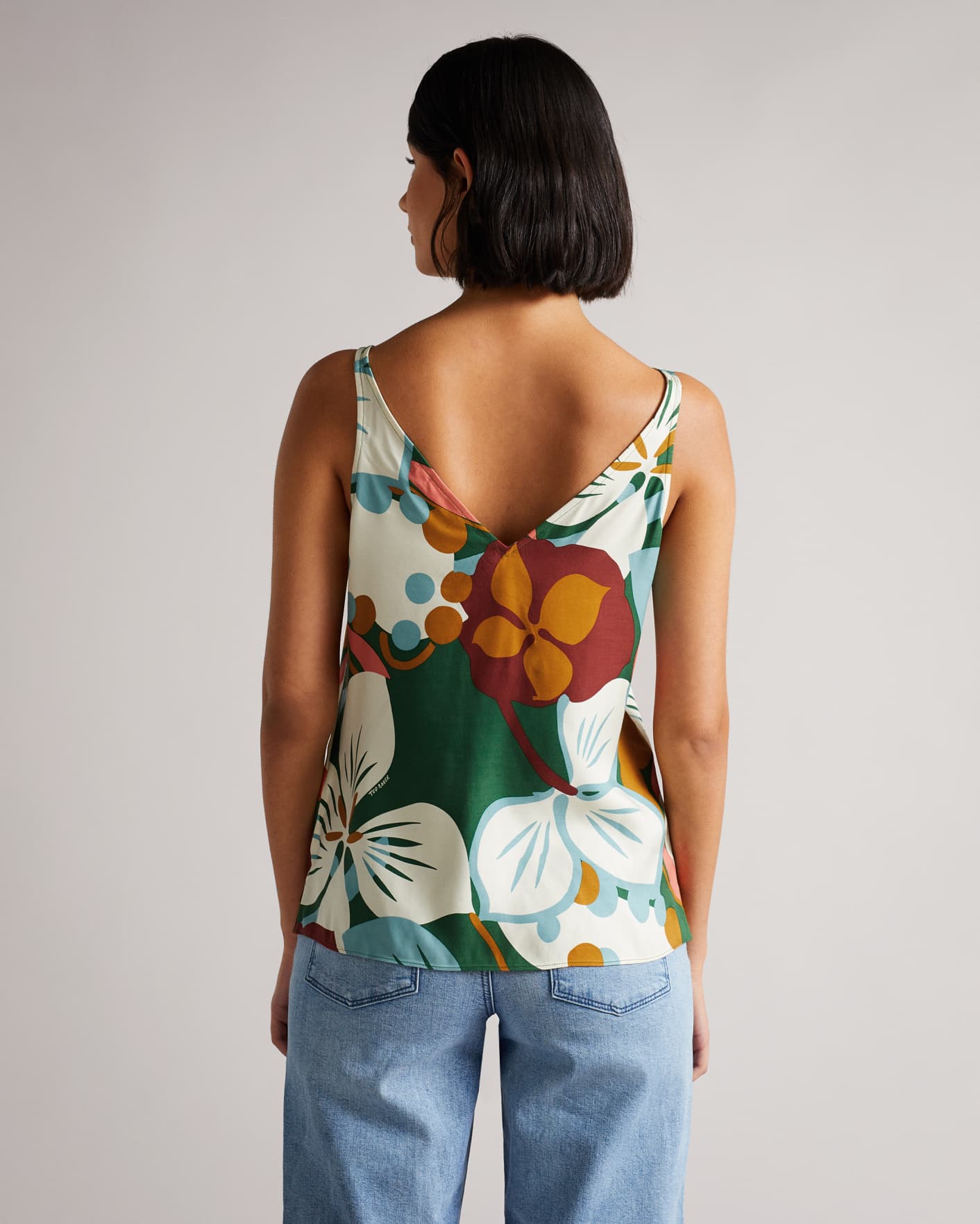 Green Double Layer Effect Cami Ted Baker