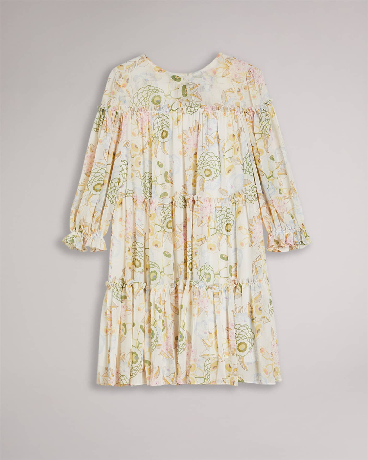 White Tiered Trapeze Mini Dress Ted Baker