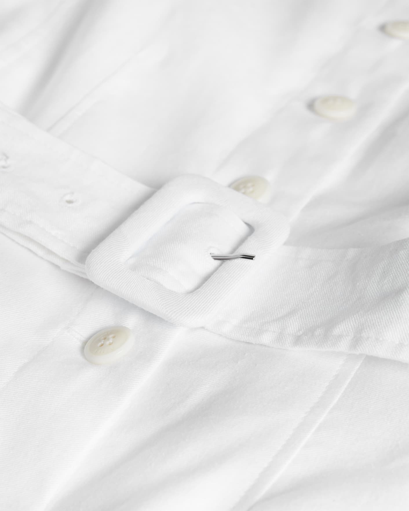 Blanc Robe sans manches boutonnée en lin Ted Baker