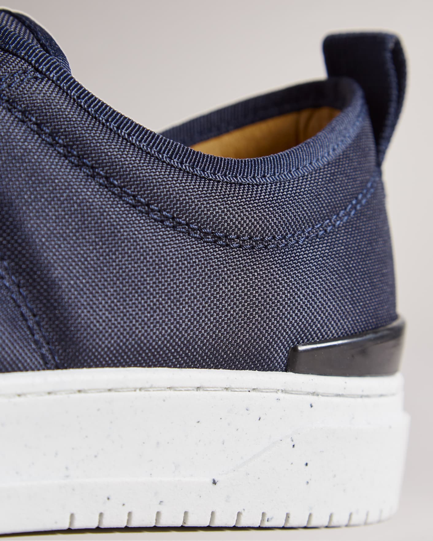 Navy Recycled Nylon Low Top Trainers Ted Baker