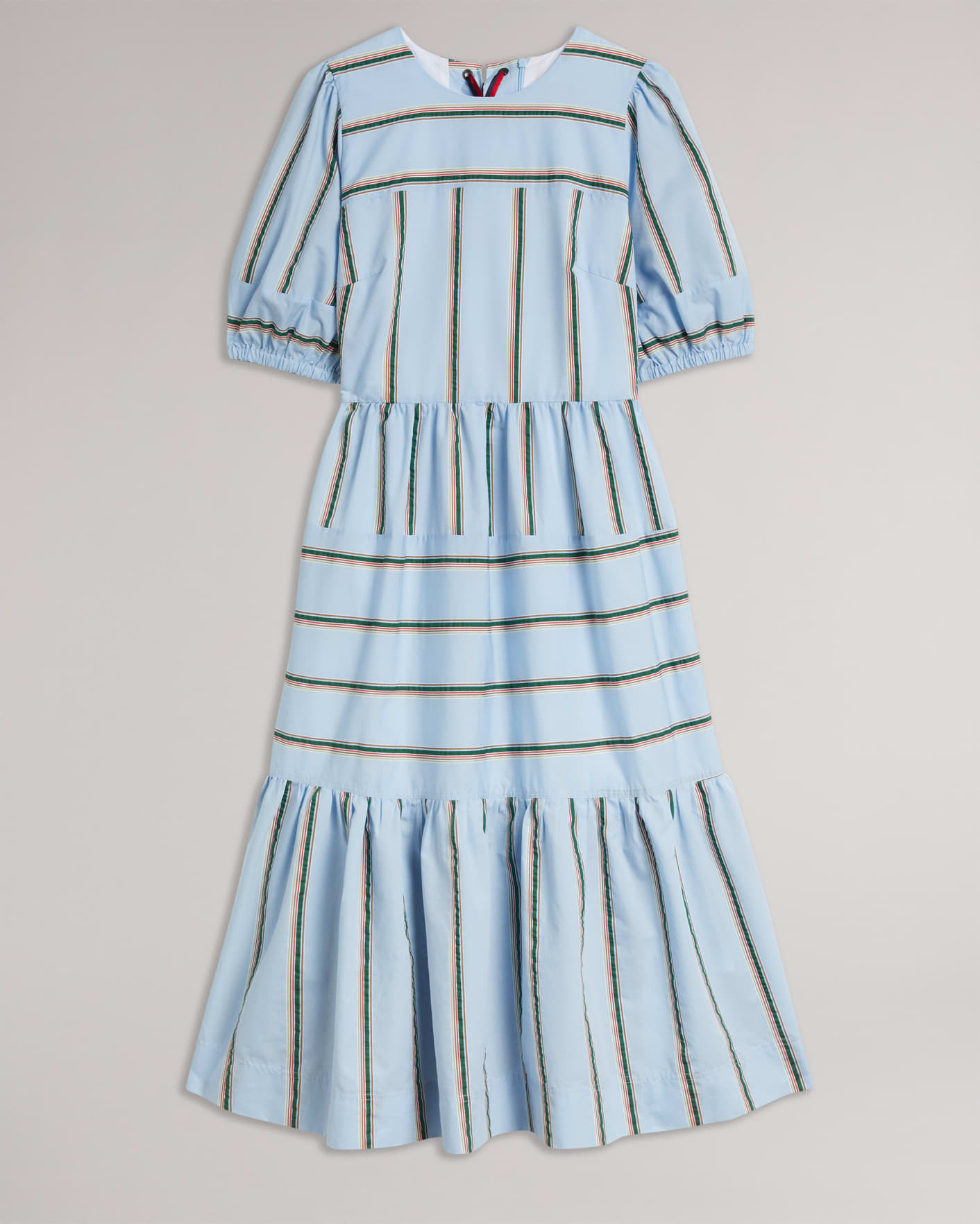 Light Blue MIB Multi Stripe Midi Dress Ted Baker