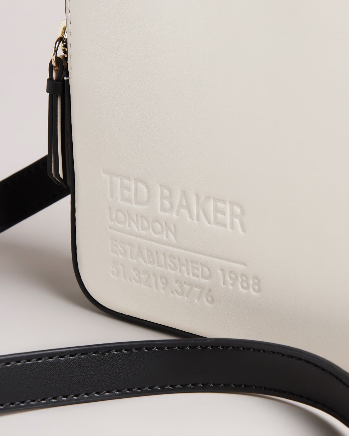 White Branded Webbing Camera Bag Ted Baker