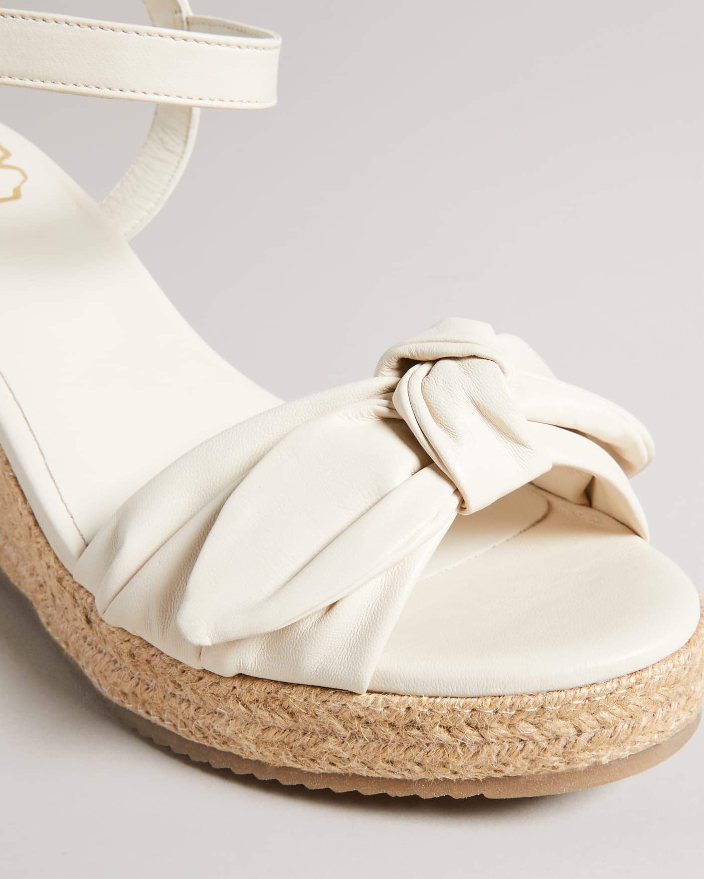 Natural Leather Bow Wedged Sandal Ted Baker