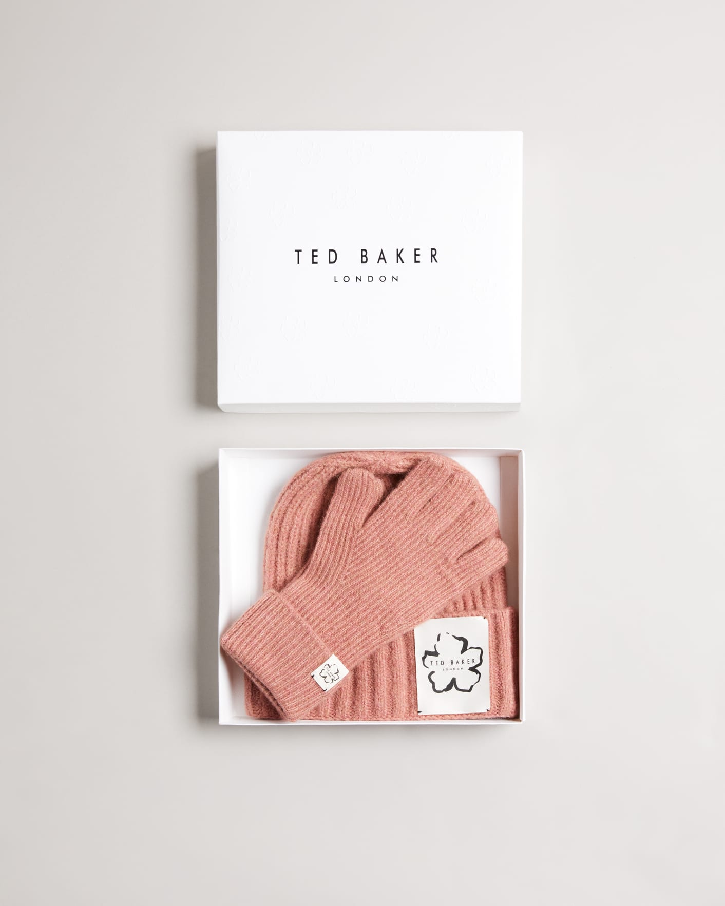 Pale Pink Hat And Glove Set Ted Baker