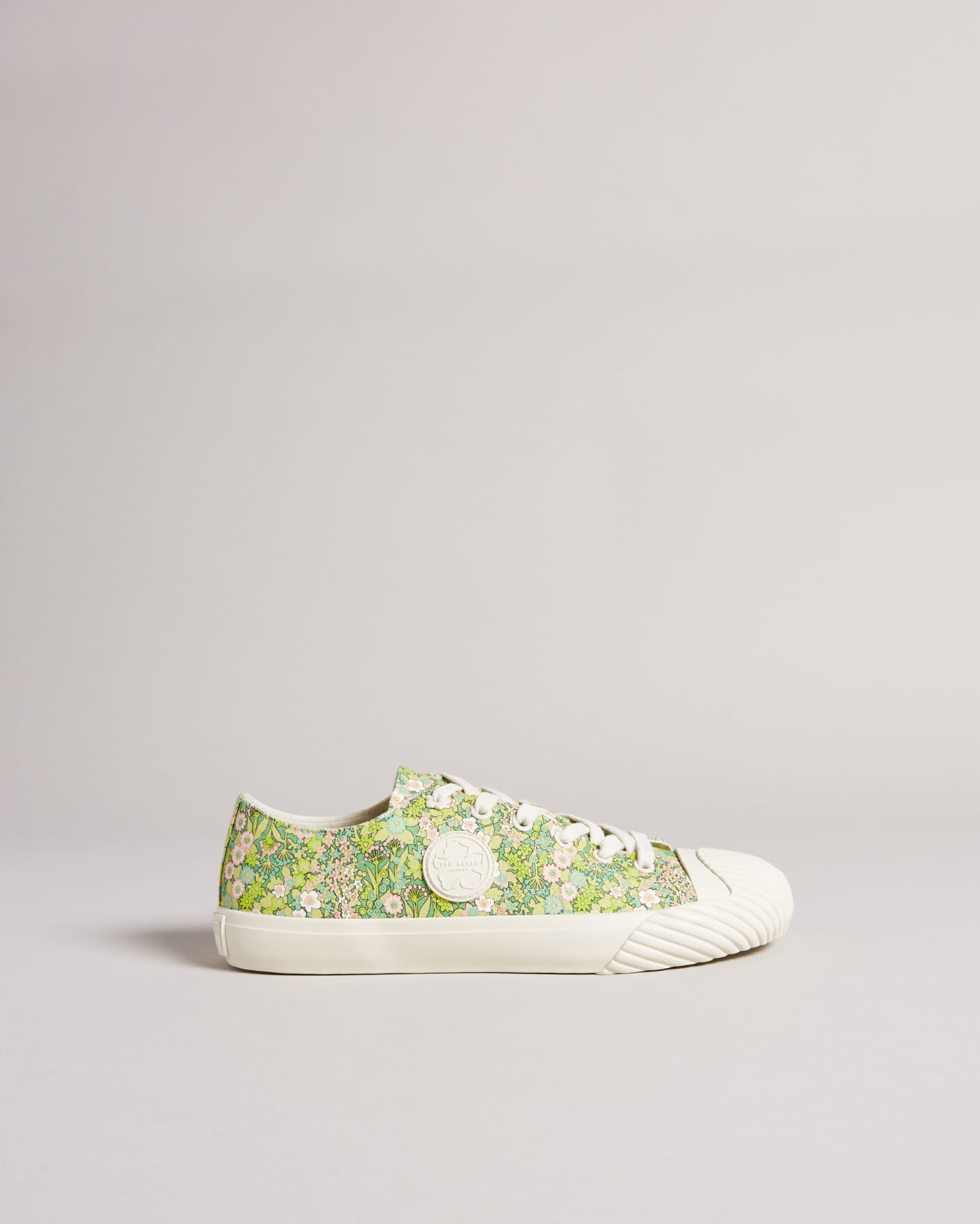 Emerald Flirty Texture Canvas Low Top Trainers Ted Baker