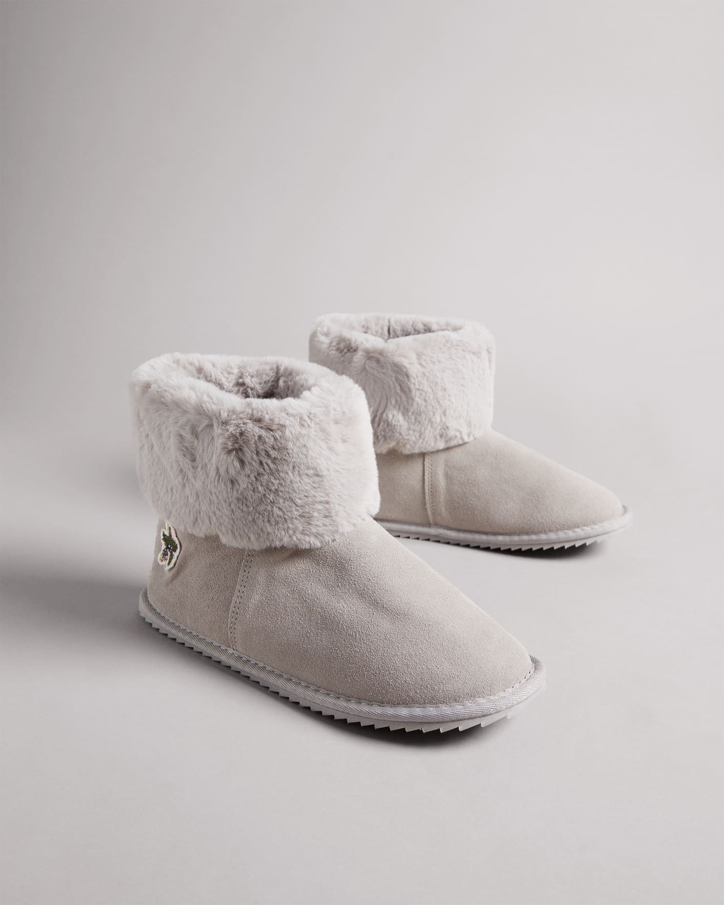 Grey Suede Slipper Boot Ted Baker