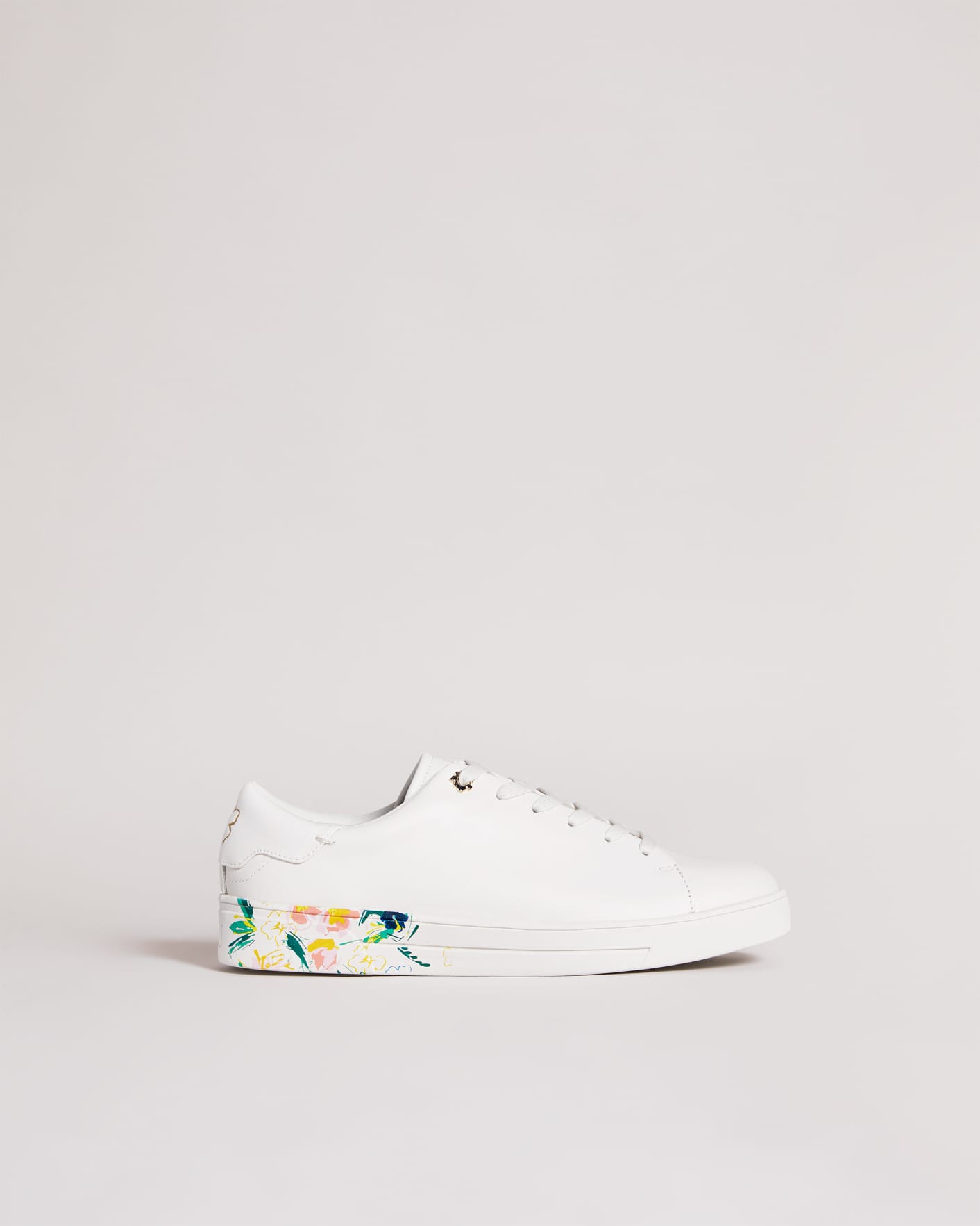 Ivory Sketchy Magnolia Cupsole Trainer Ted Baker