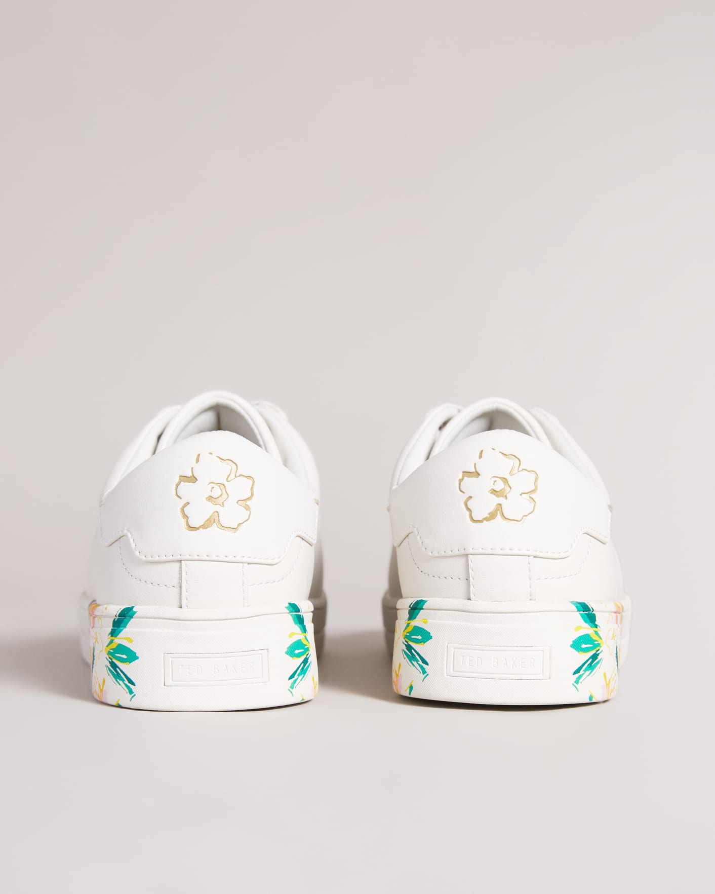Ivory Sketchy Magnolia Cupsole Trainer Ted Baker