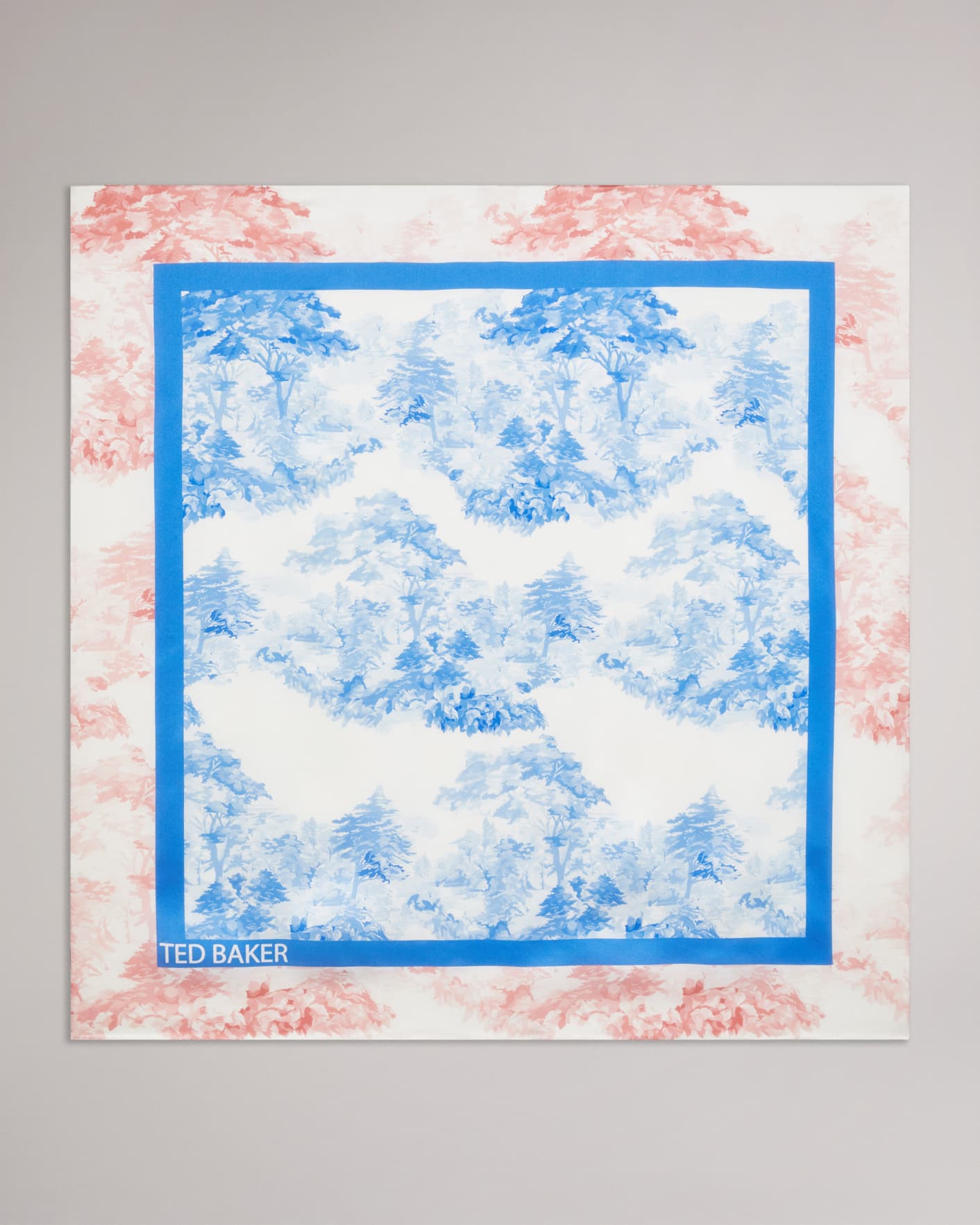 Azul intermedio Pañuelo Seda Estampado Toile de Jouy Ted Baker