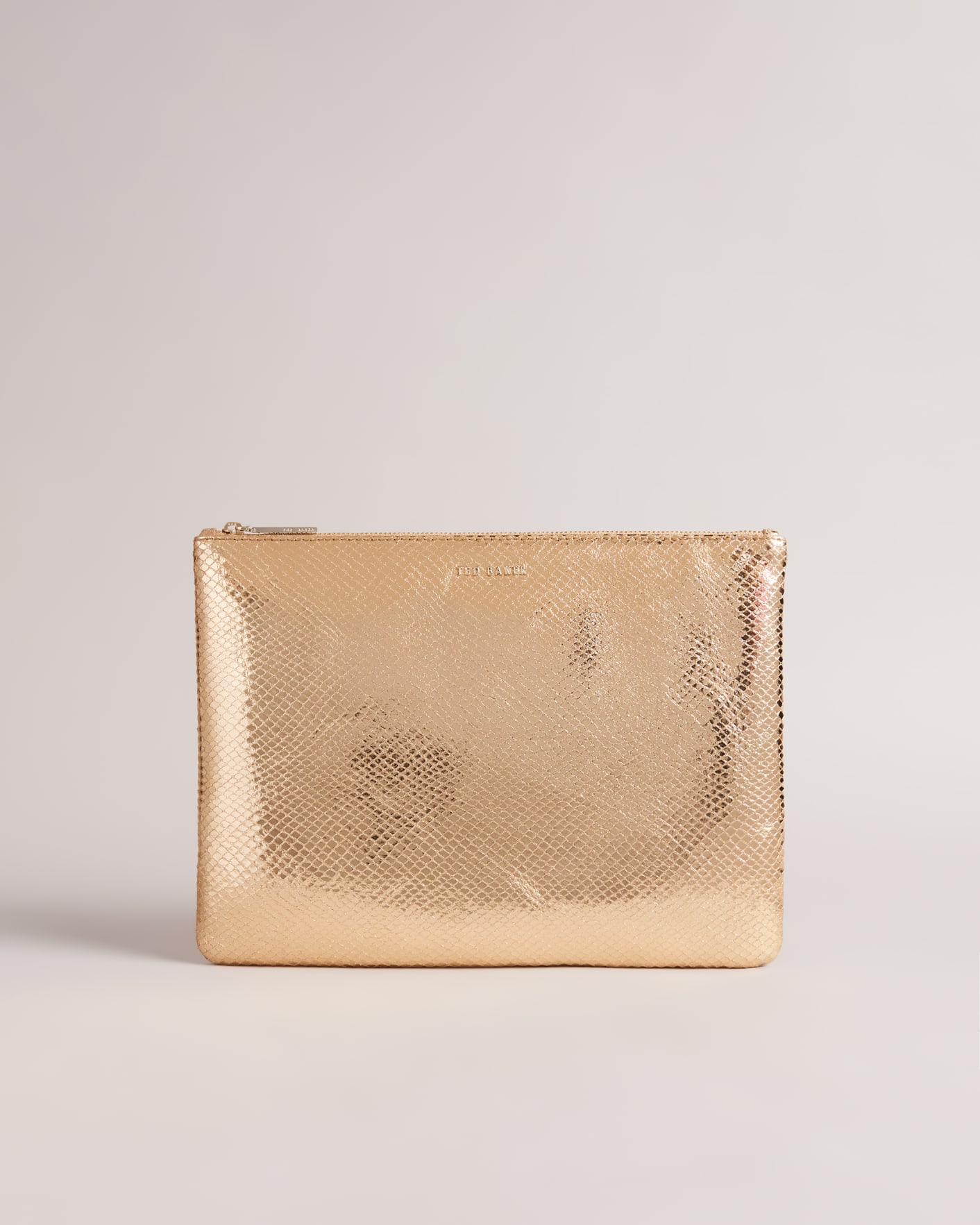 Gold Snake Detail Large Pouch Ted Baker