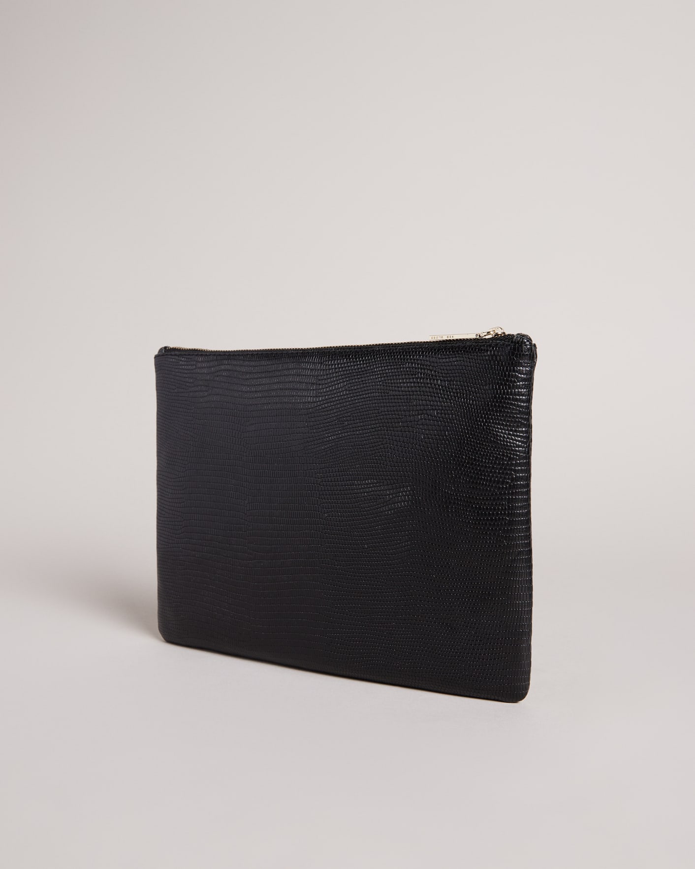 Black Lizard Detail Large Pouch Ted Baker