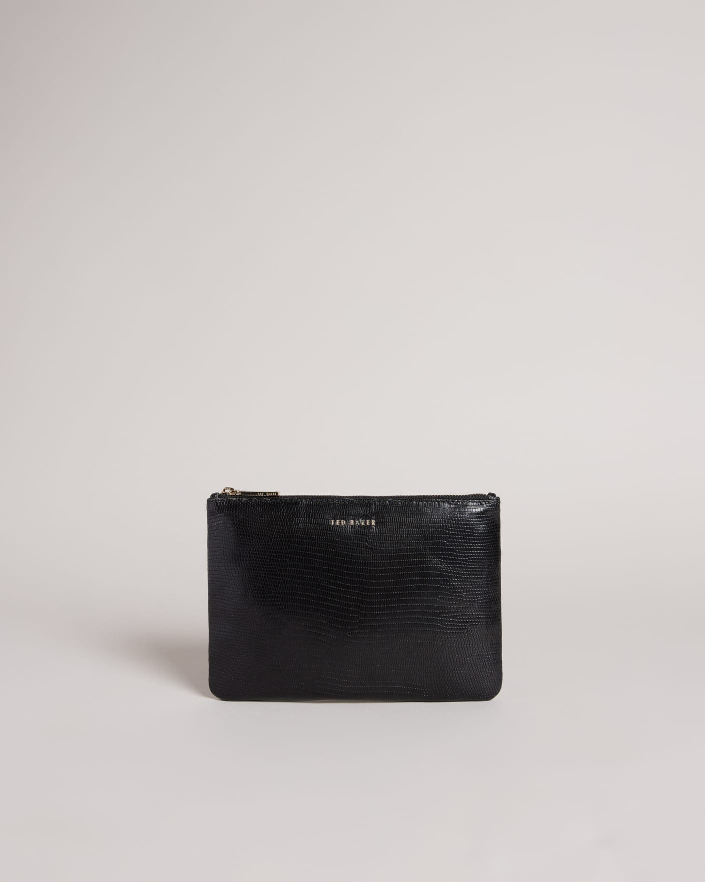 Black Lizard Detail Small Pouch Ted Baker