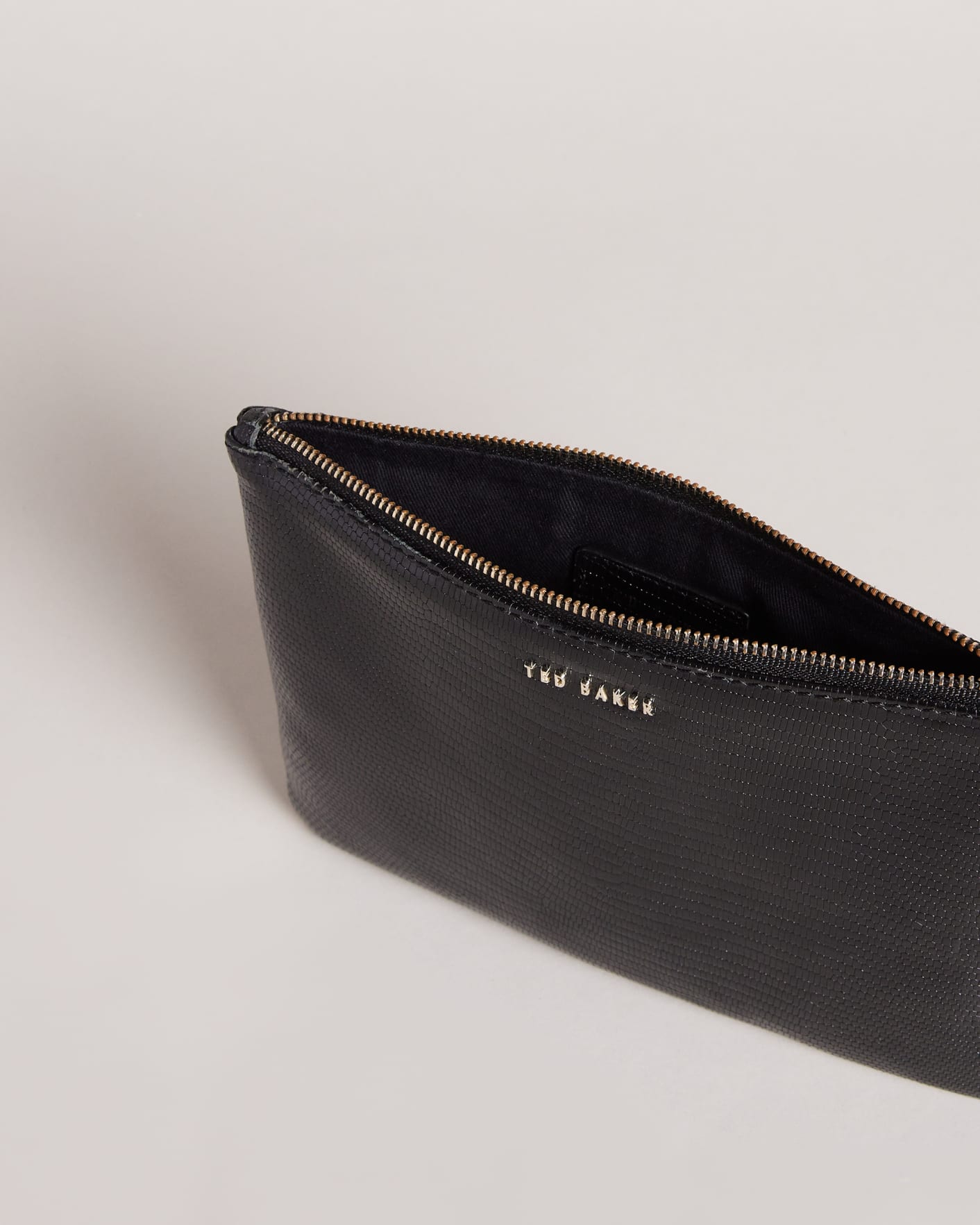 Black Lizard Detail Small Pouch Ted Baker