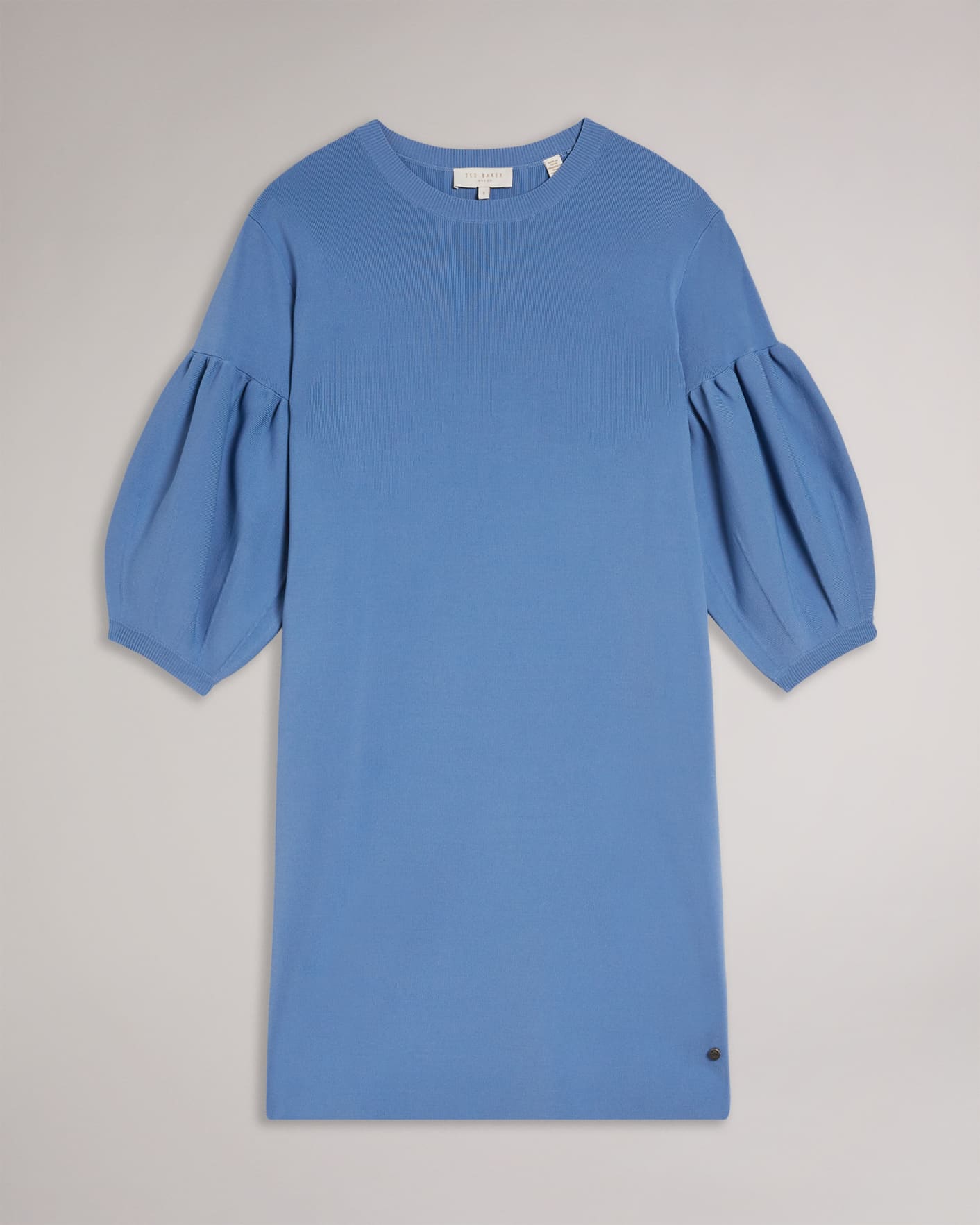 Light Blue Full Needle Puff Sleeve Dress Ted Baker