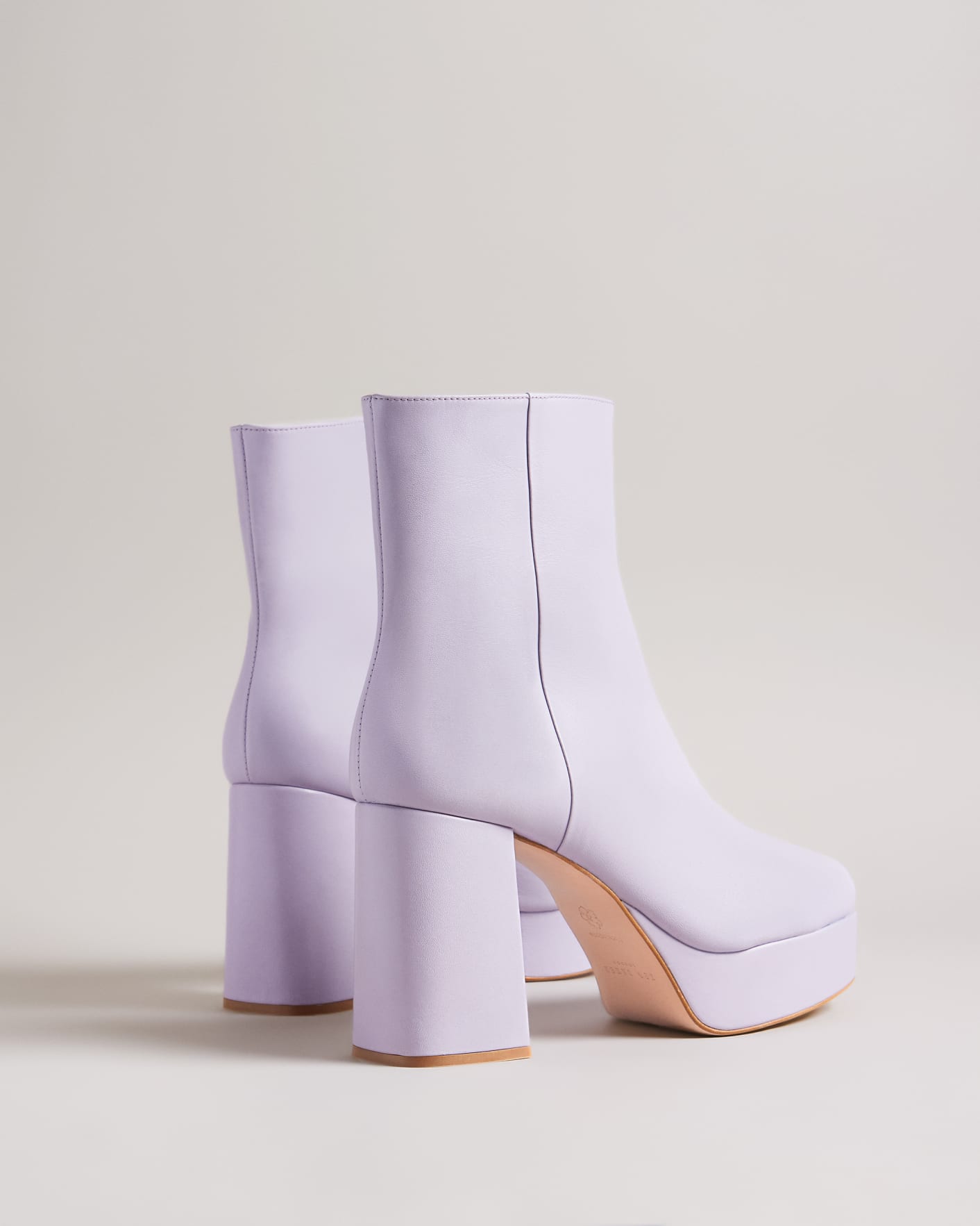 Lilac Leather Platform Boots Ted Baker