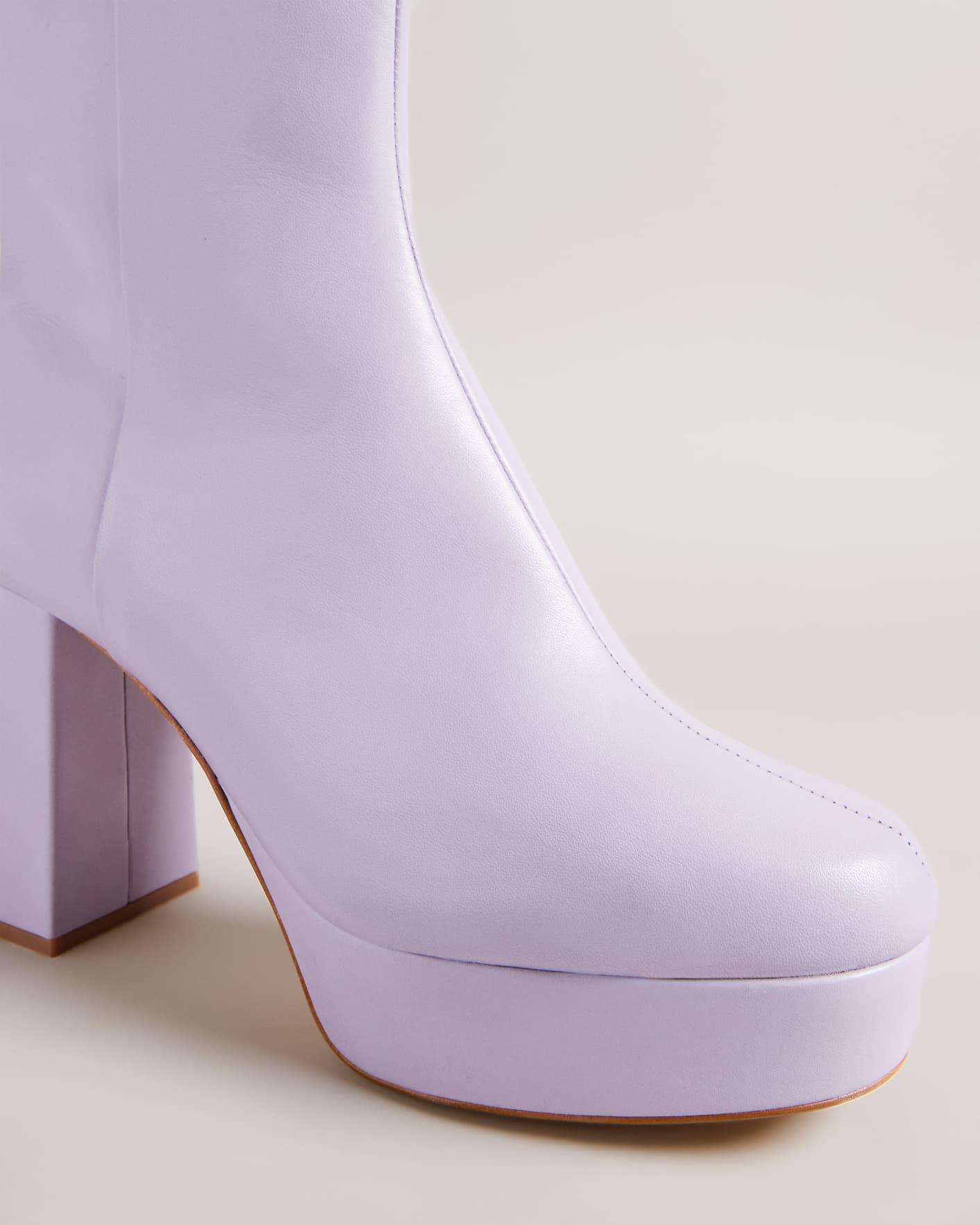 Lilac Leather Platform Boots Ted Baker