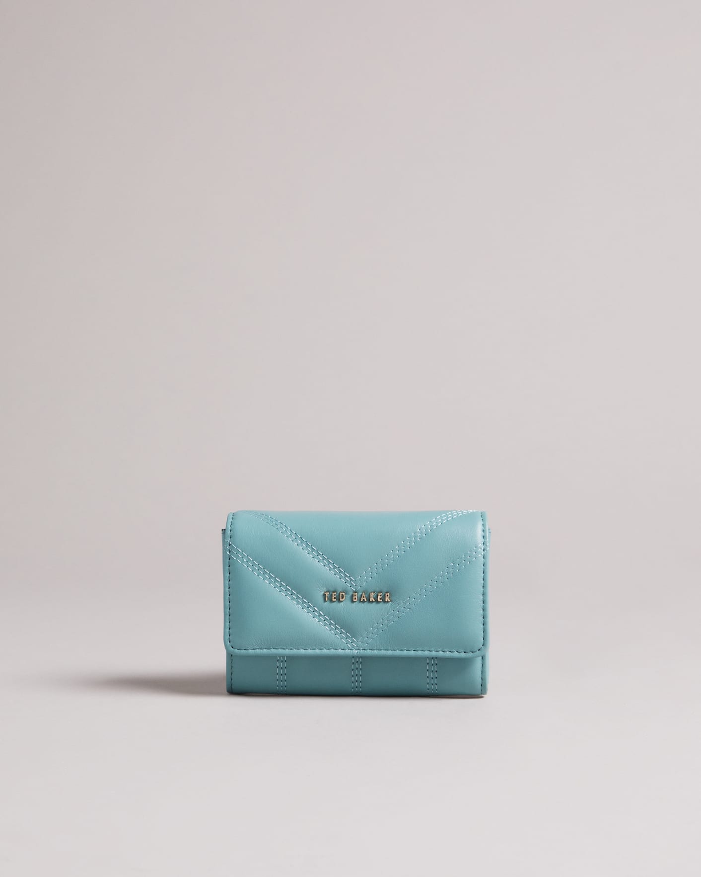 Teal-Blue Leather Puffer Small Matinee Purse Ted Baker
