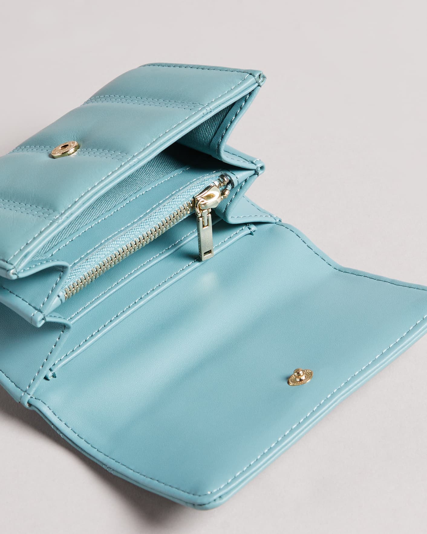 Teal-Blue Leather Puffer Small Matinee Purse Ted Baker