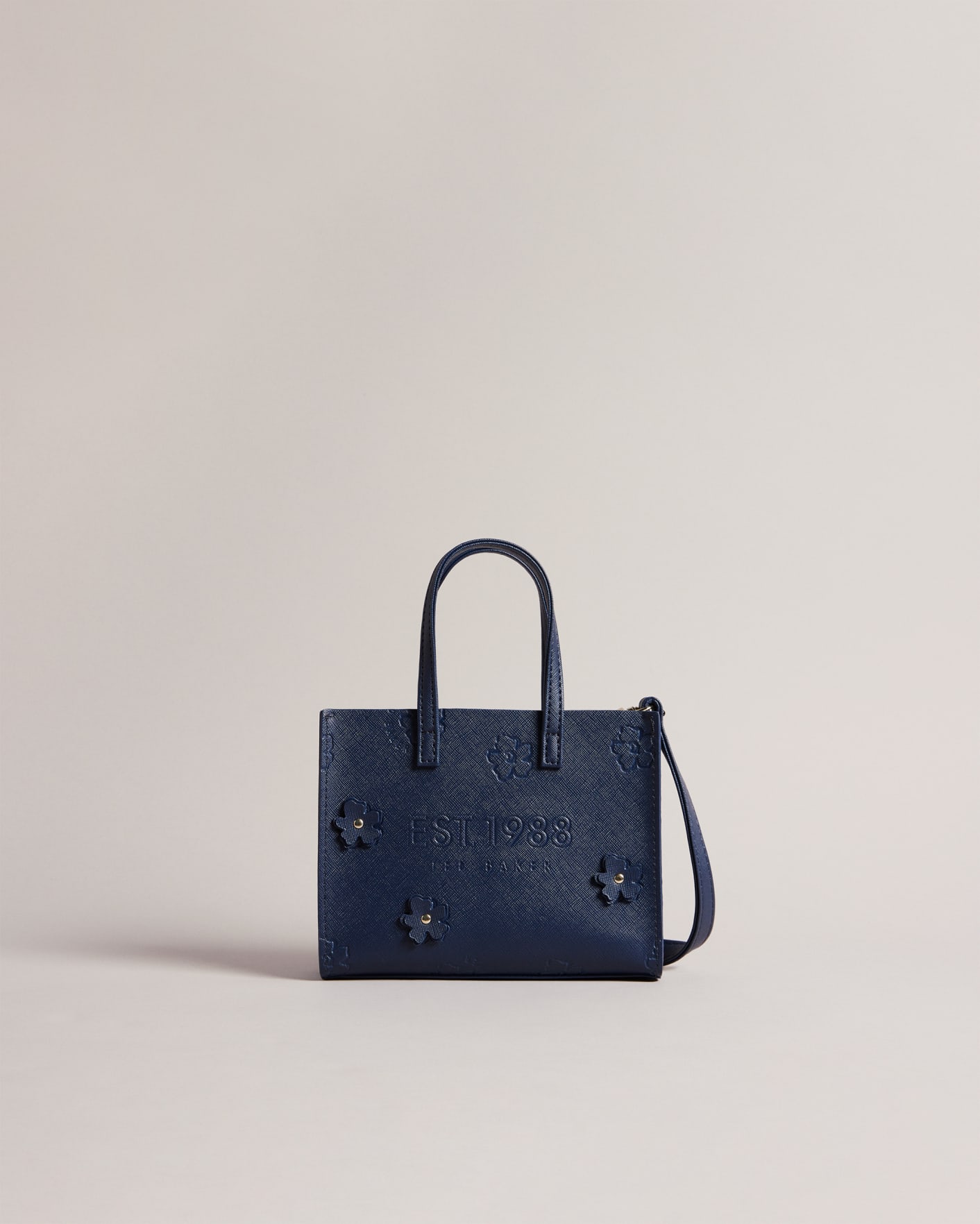 Dark Blue Mini Crossbody Floral Icon Bag Ted Baker
