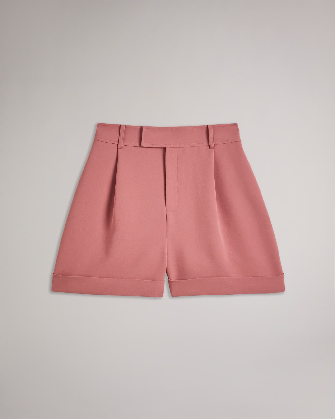Medium Pink Pleat Front Tailored Shorts Ted Baker