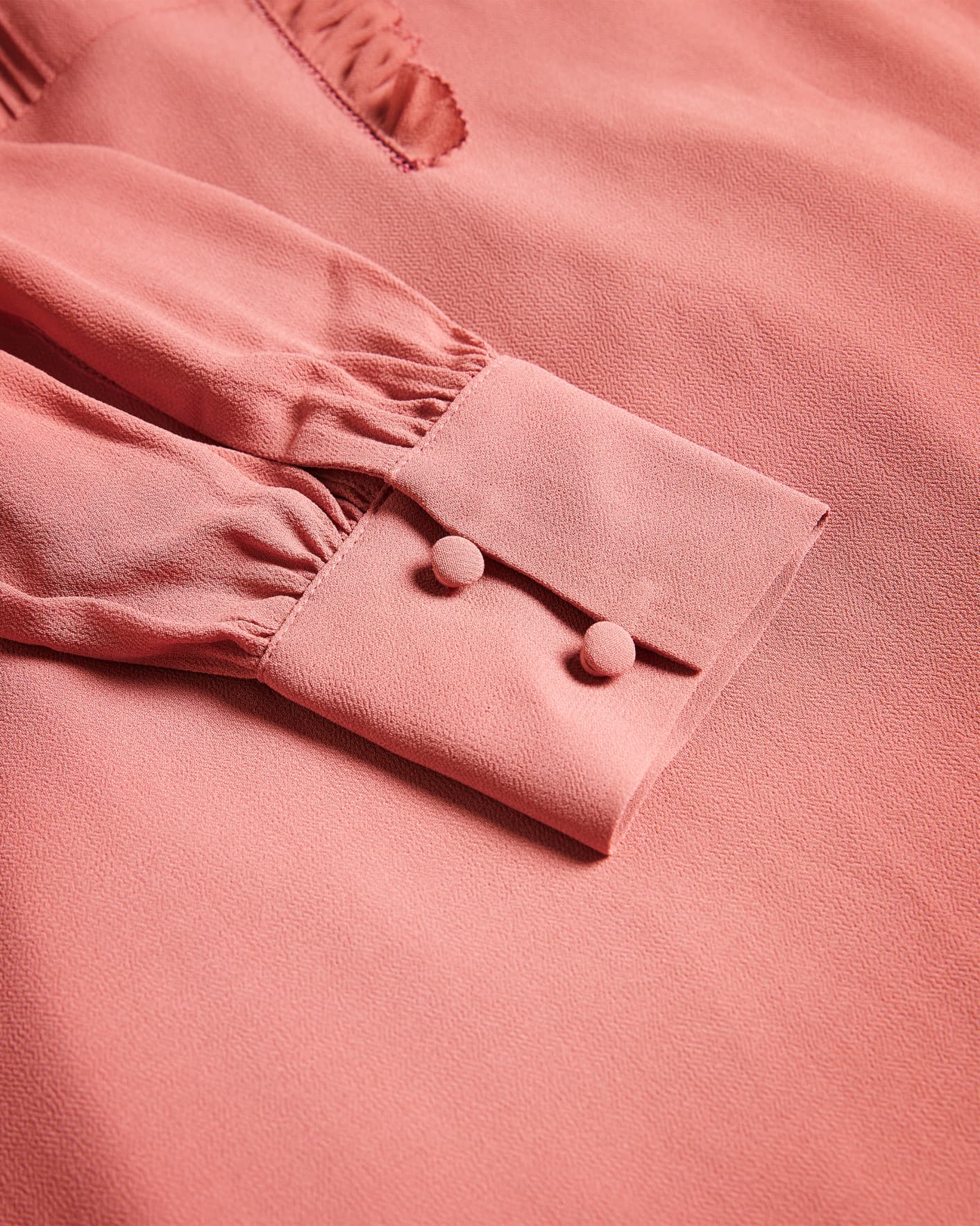 Medium Pink Asymmetric Ruffle Midi Dress Ted Baker