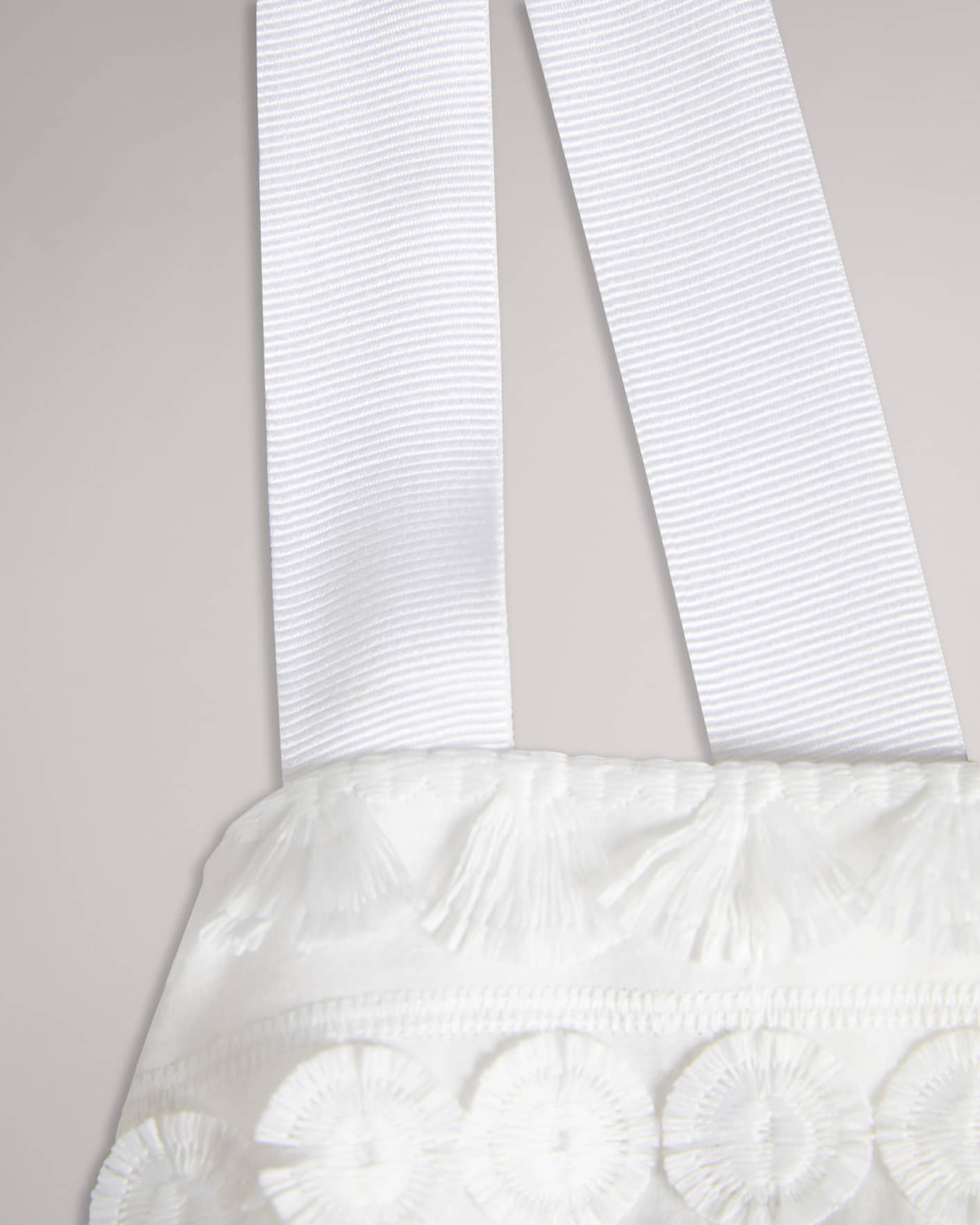White Grosgrain Wrap Detail Mini Dress Ted Baker