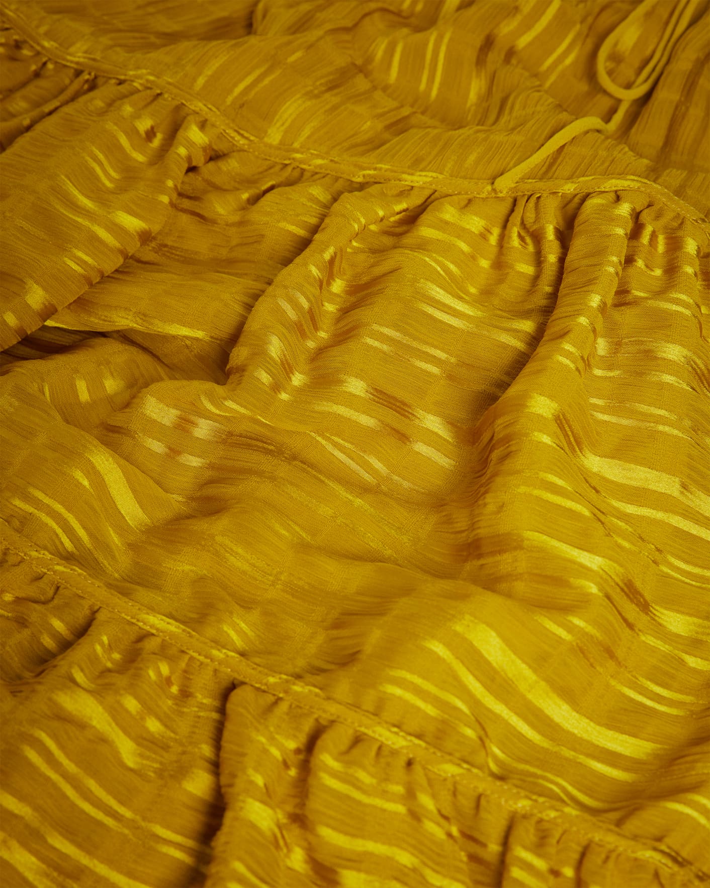 Amarillo intermedio Vestido Midi Cuello Halter Textura Ted Baker
