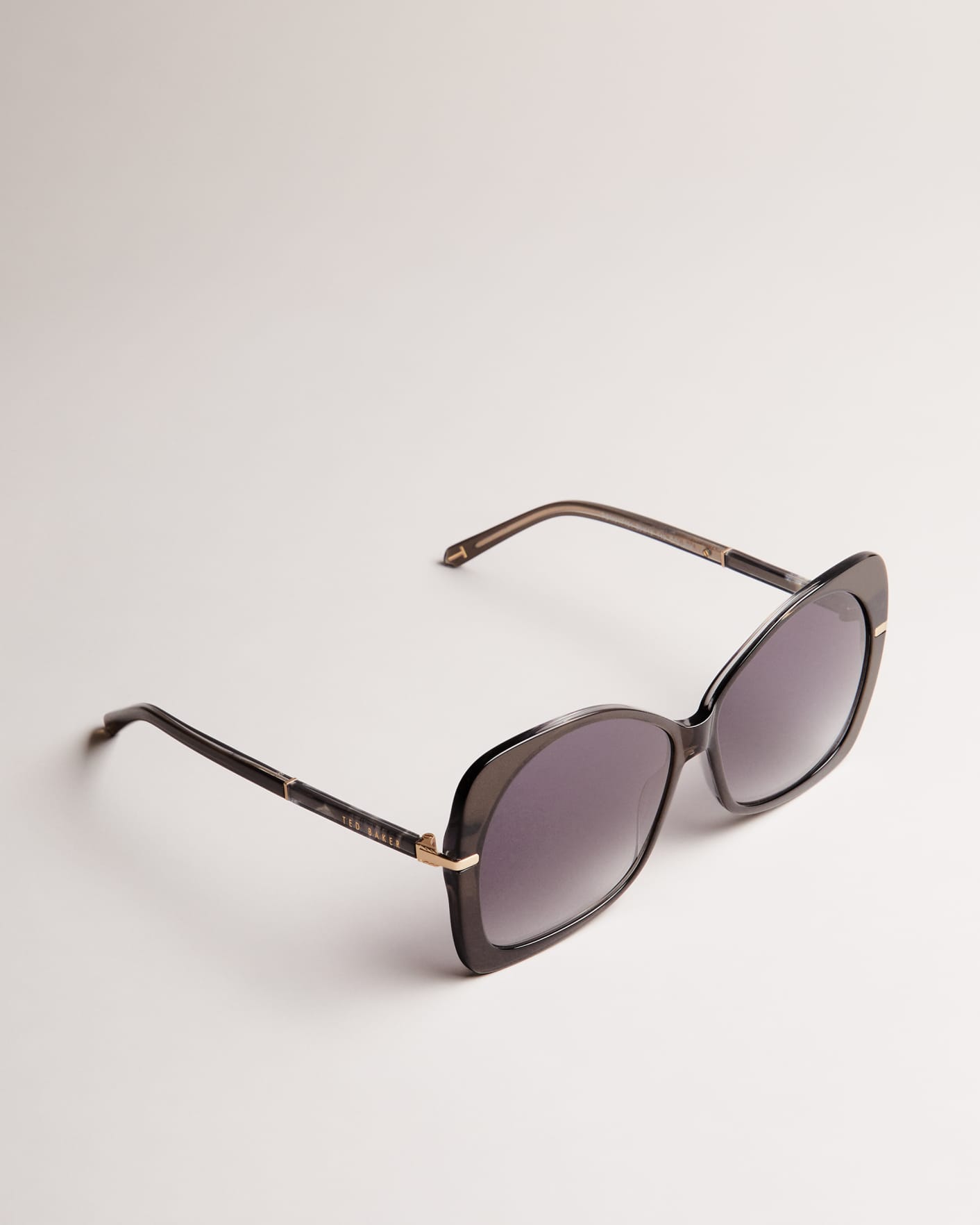Dark Grey Acetate Large Butterfly Sunglasses Ted Baker