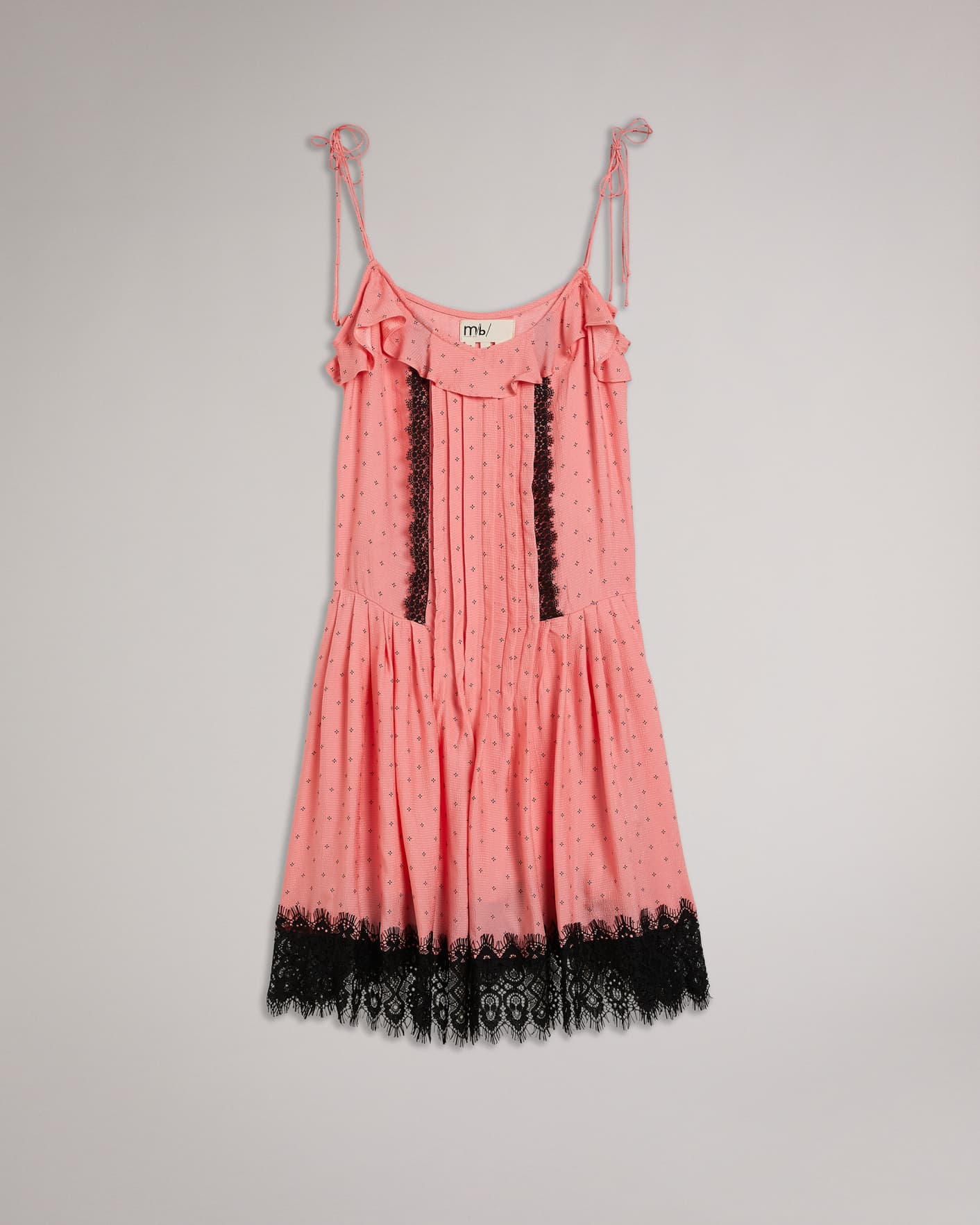 Pink MIB Mini Sundress With Lace Trim Ted Baker