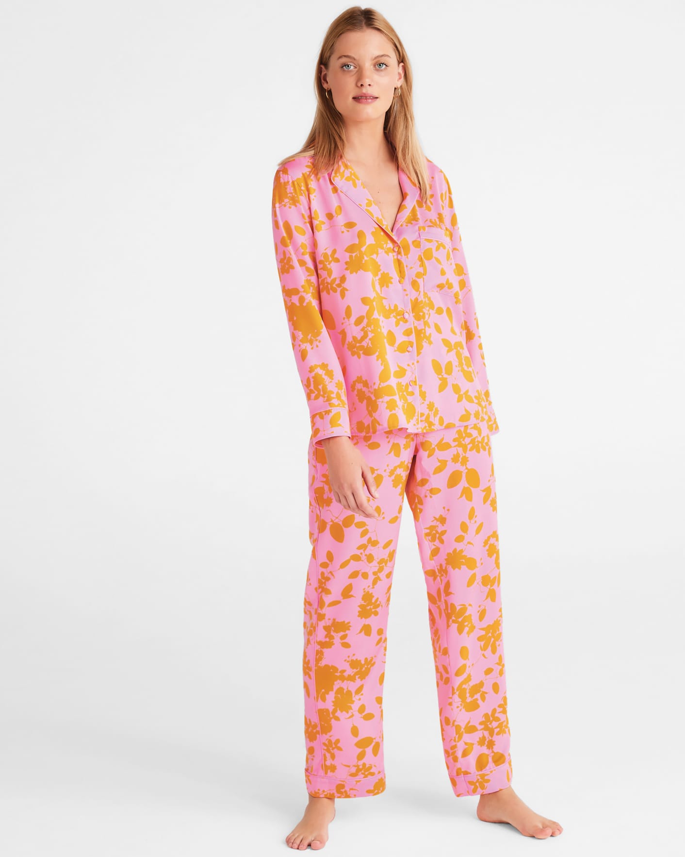 Pink Bright Floral Button Through Set Ted Baker