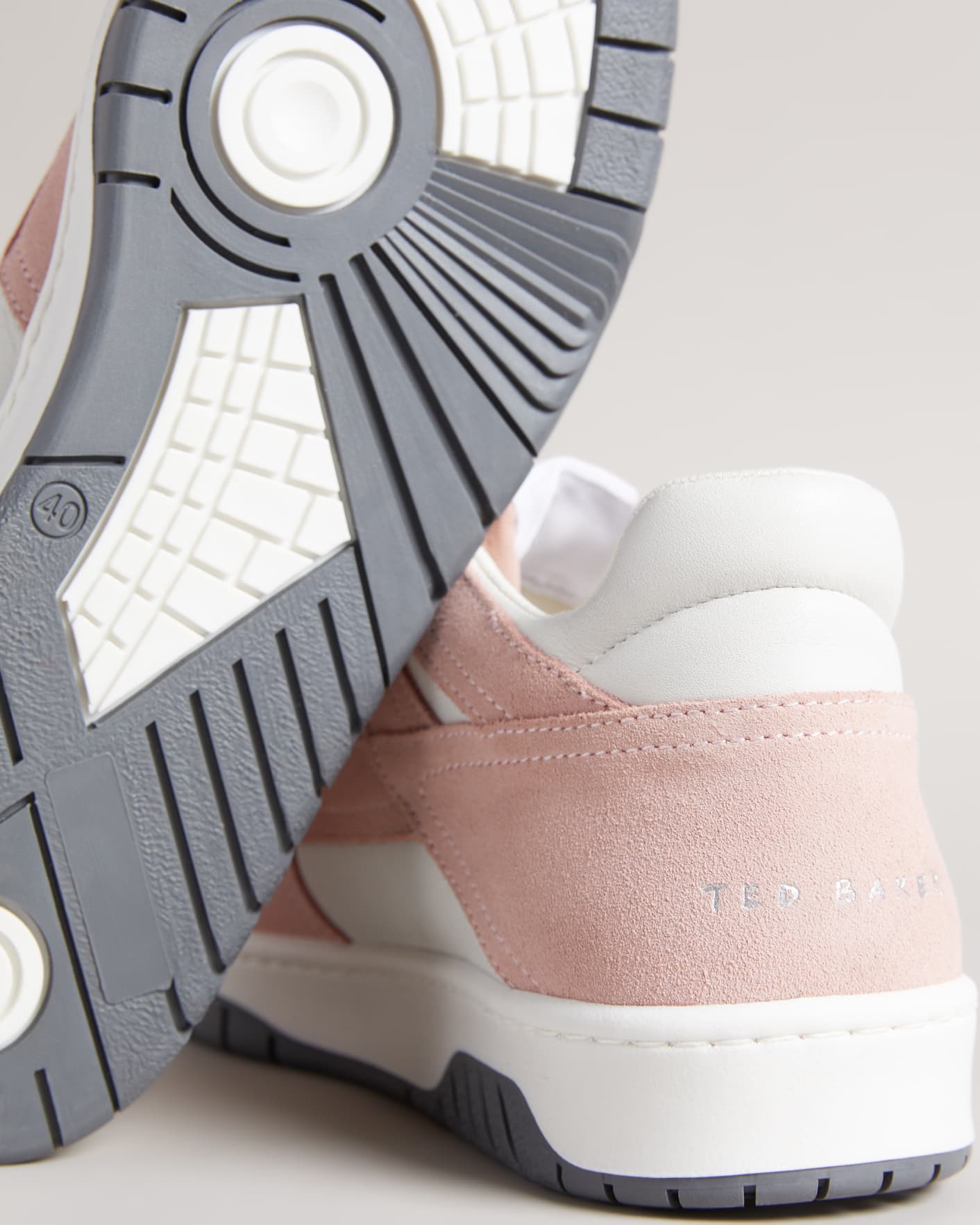 Dusky Pink Low Top Trainers Ted Baker