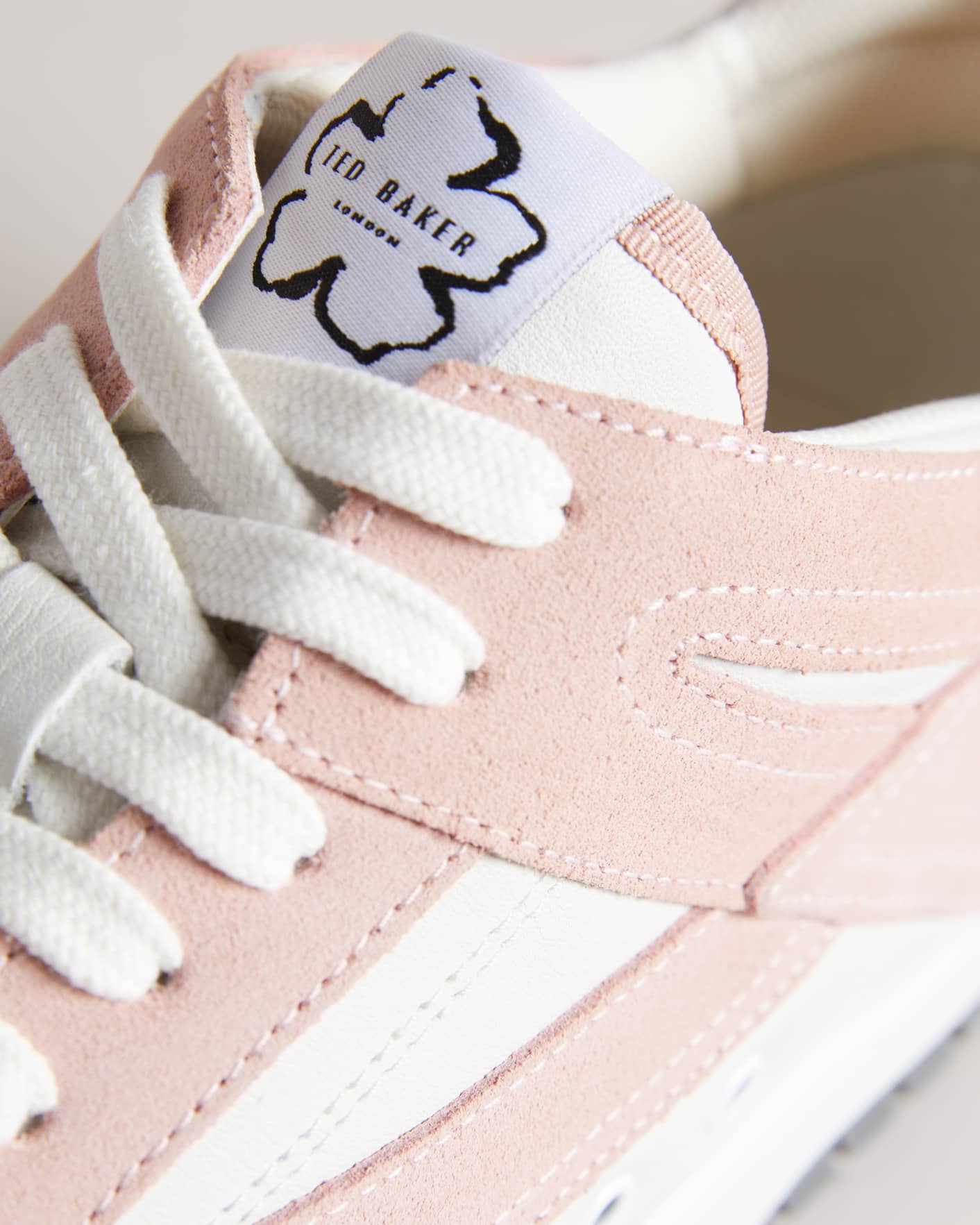 Dusky Pink Low Top Trainers Ted Baker