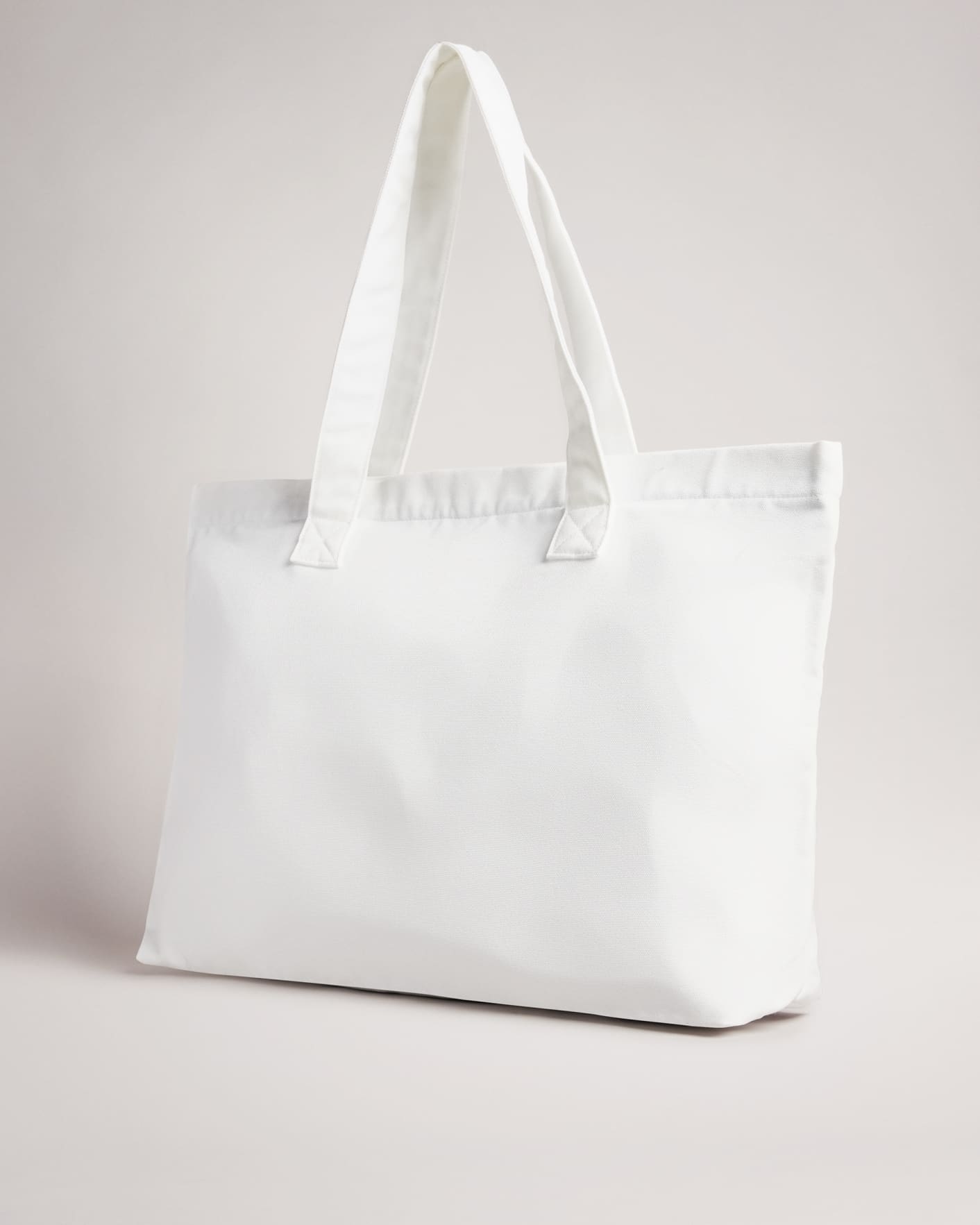 White Printed Canvas Tote Bag Ted Baker