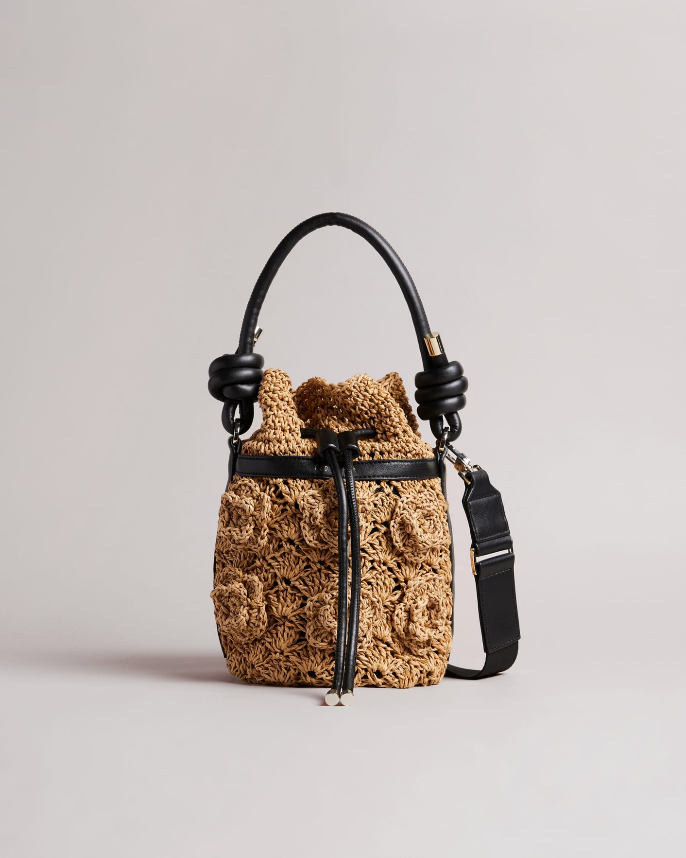 Natural Straw Crochet Bucket Bag Ted Baker
