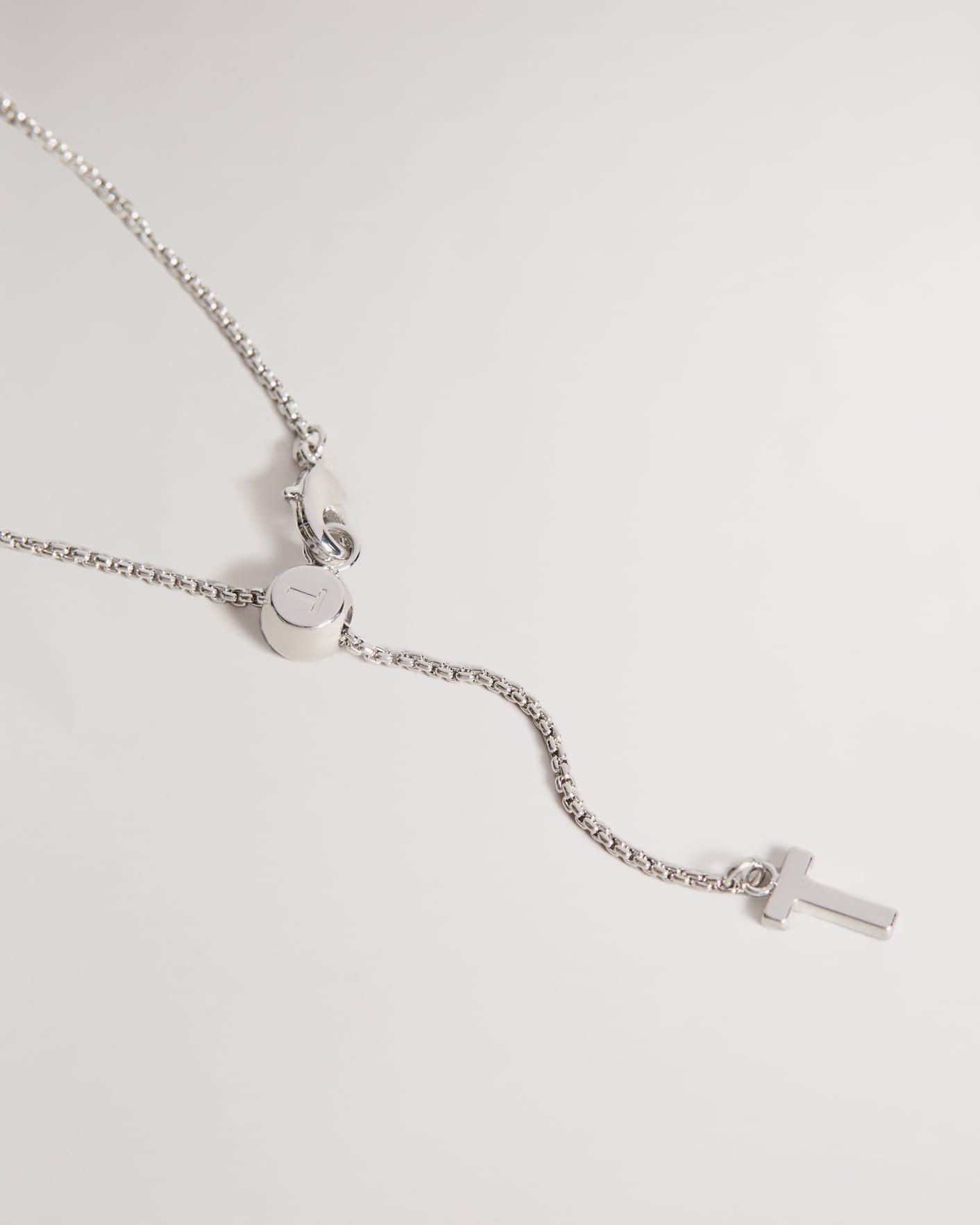 Silver Colour Crystal Pendant Necklace Ted Baker