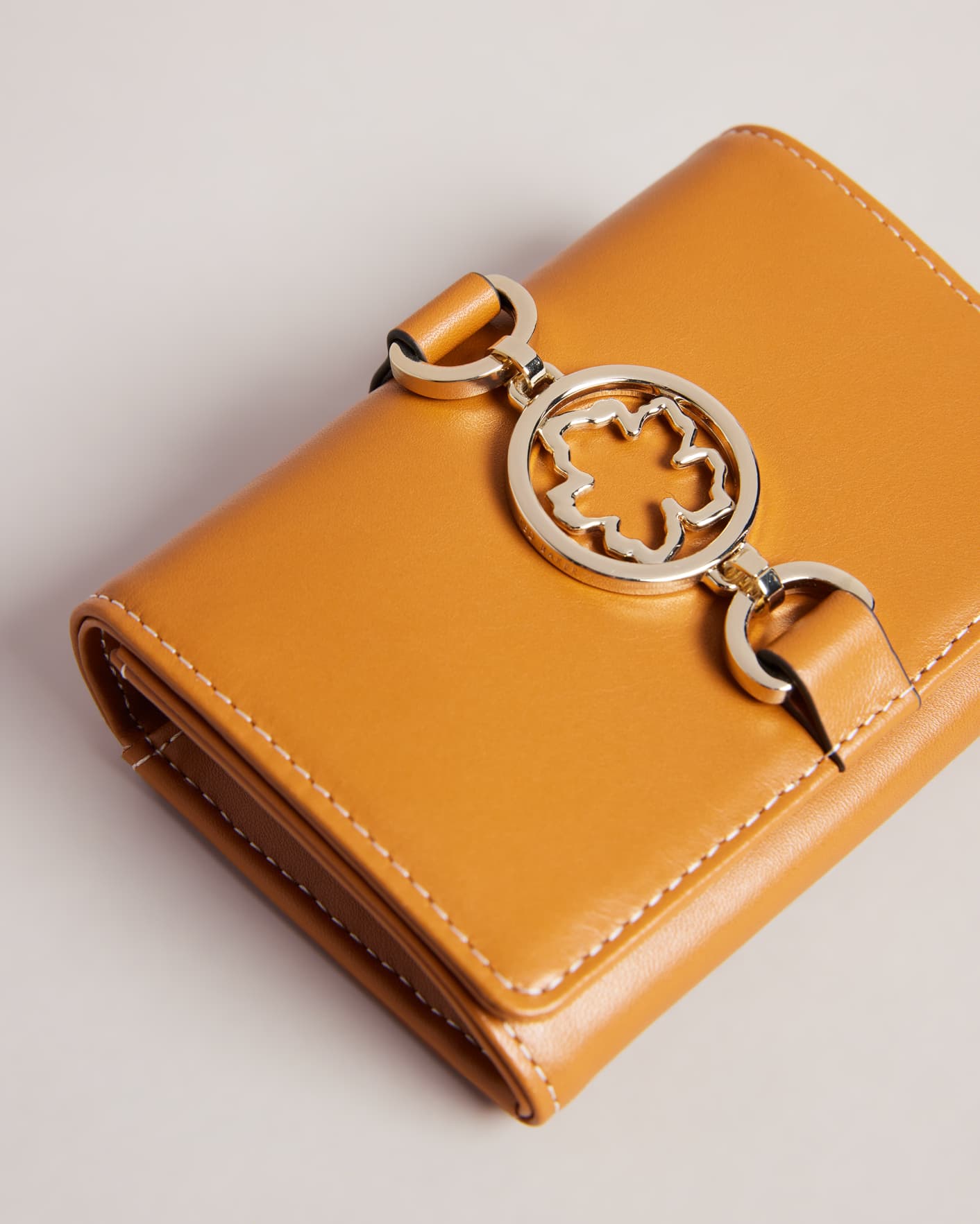 Tan Magnolia Detail Small Purse Ted Baker