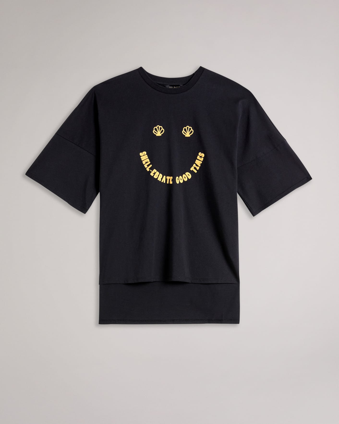 Noir Tee-shirt oversize smiley Ted Baker