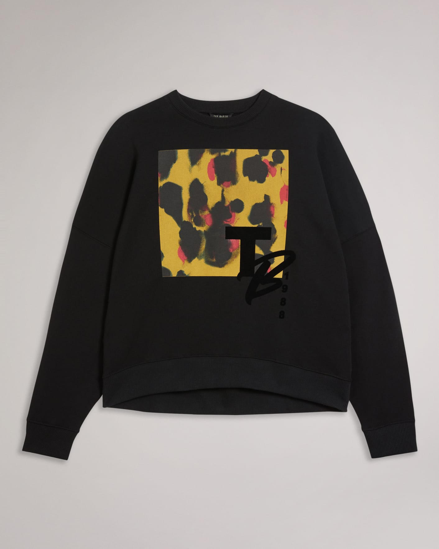 Black Leopard Graphic Sweat Ted Baker
