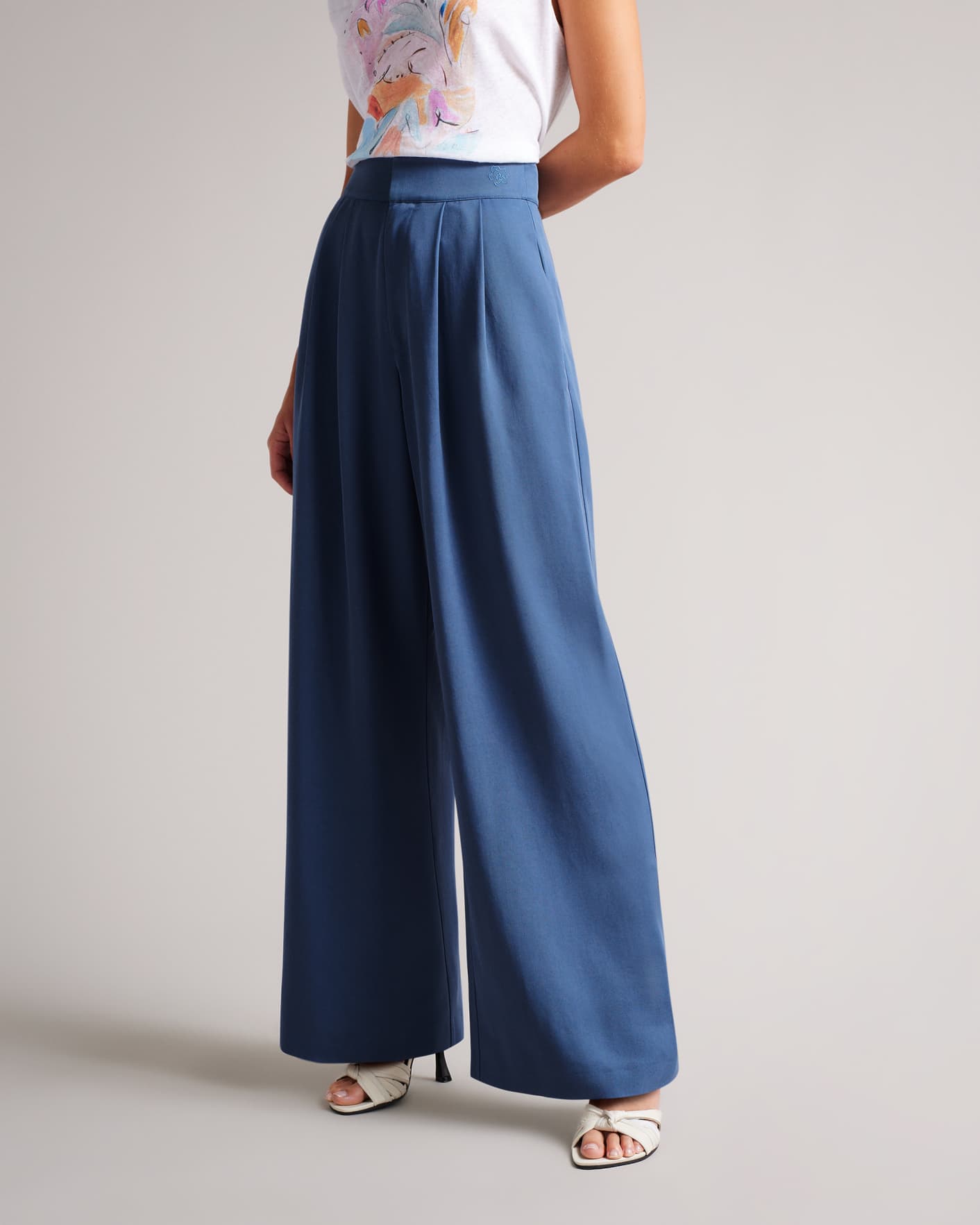 Dark Navy Palazzo Trousers Ted Baker