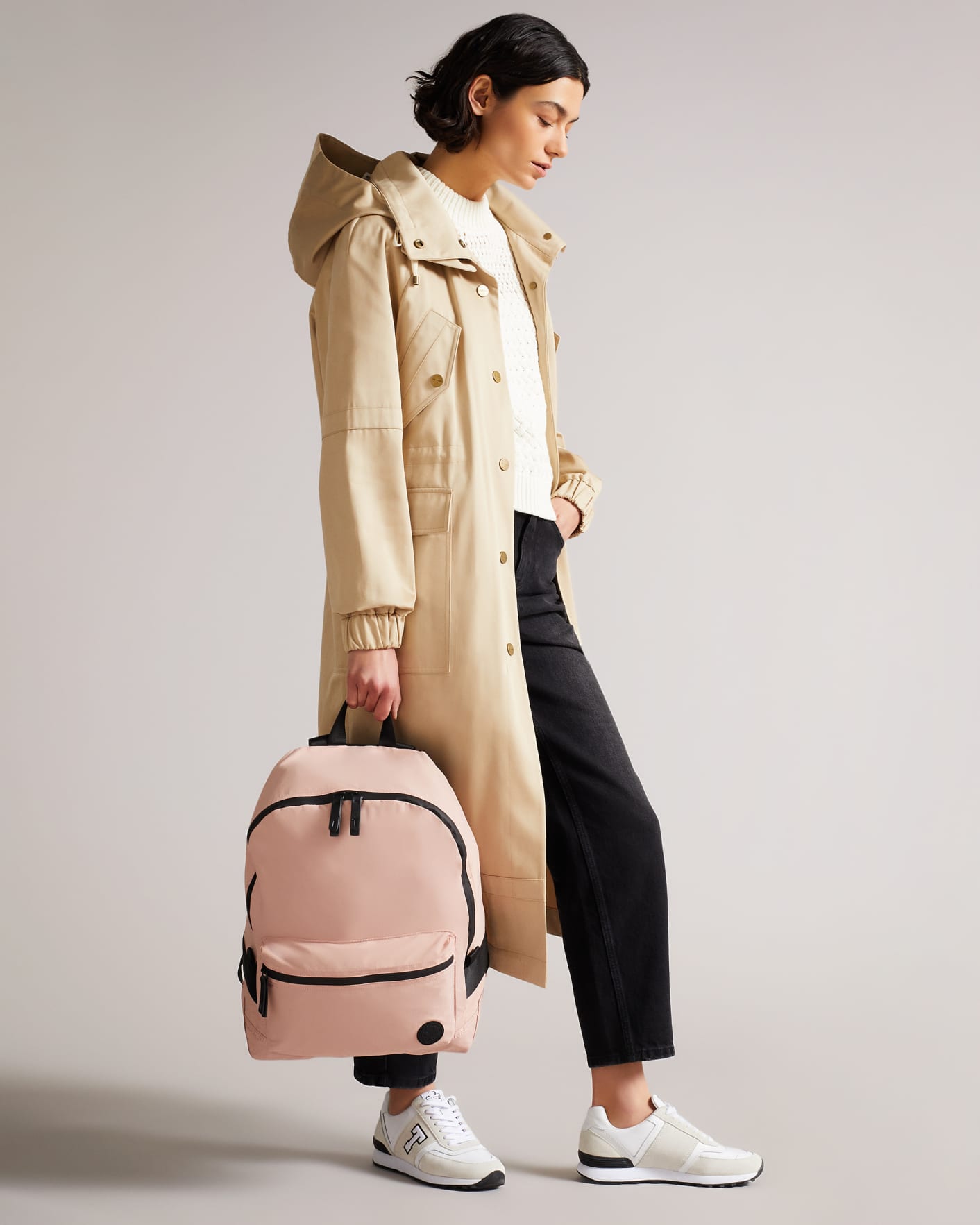 Pale Pink Foldaway Backpack Ted Baker