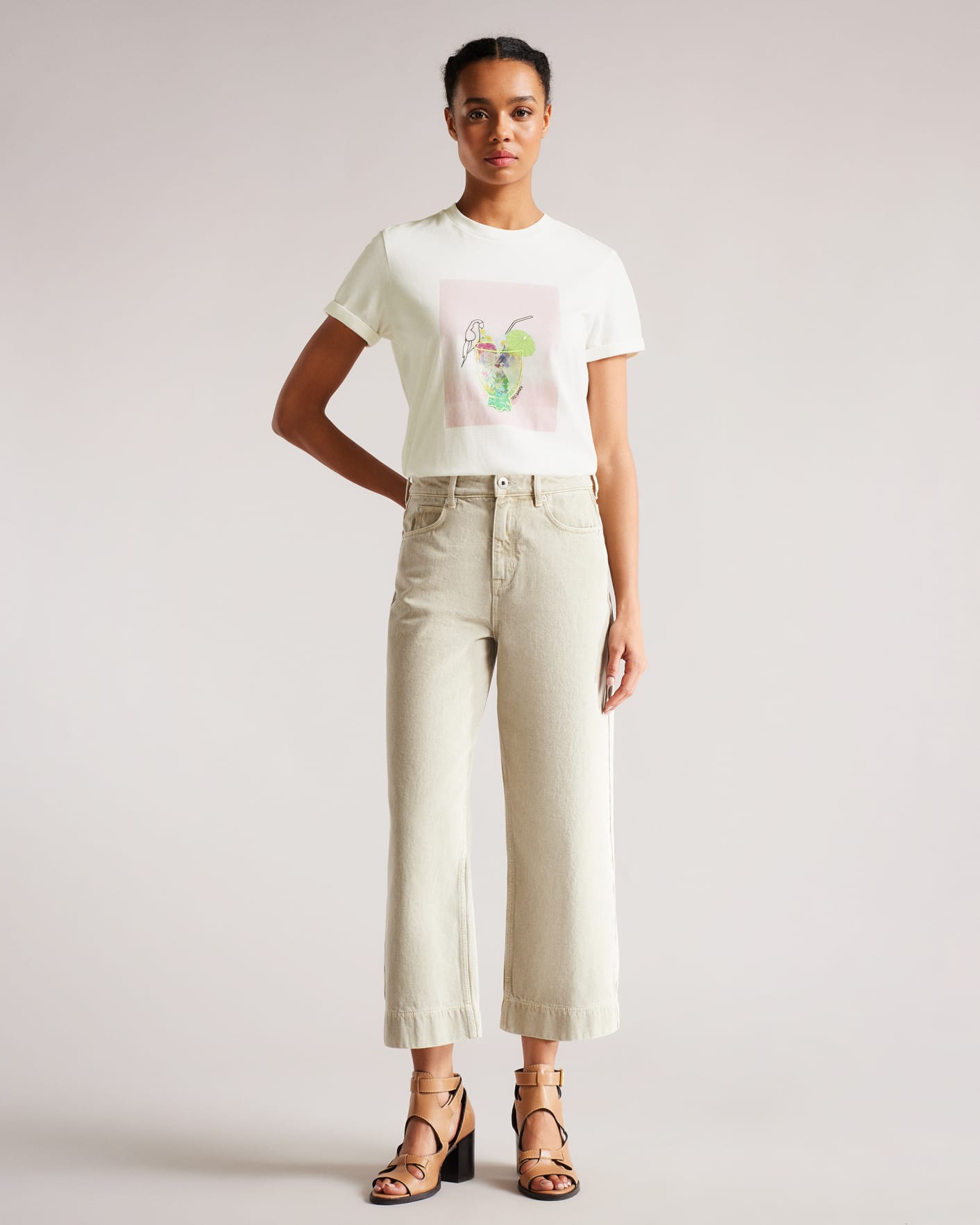 White Cocktail Graphic T-Shirt Ted Baker