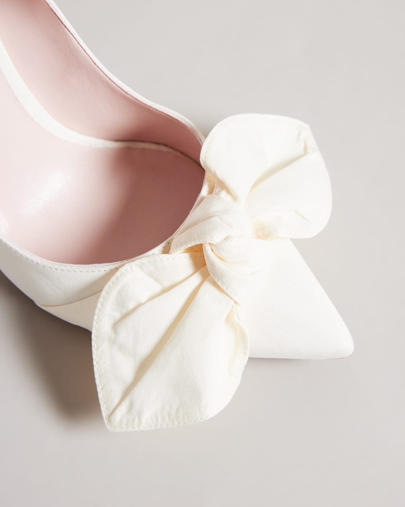 Ivory Moire Satin Bow Court Shoes Ted Baker