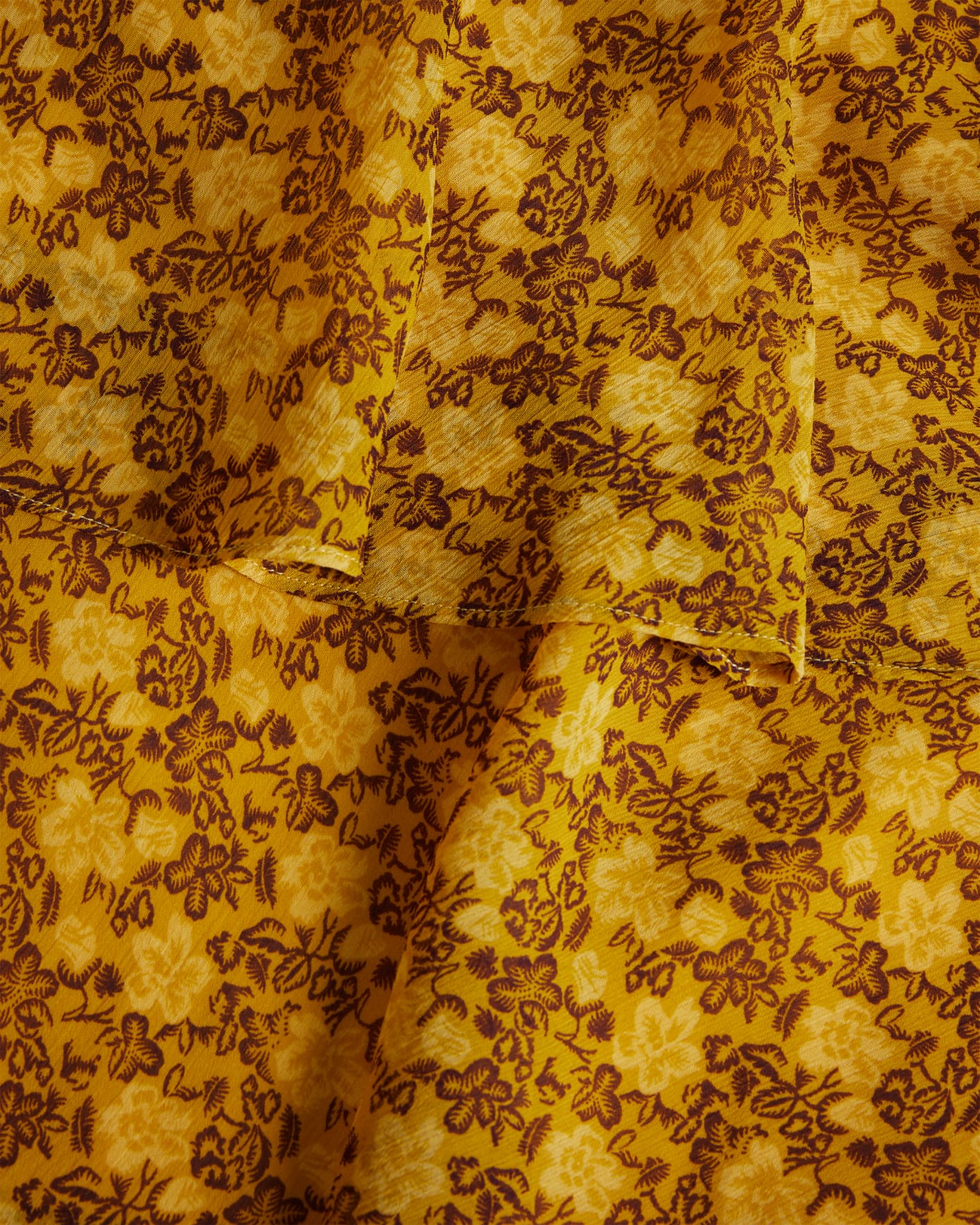 Amarillo intermedio Vestido Largo Estampado Volantes Ted Baker