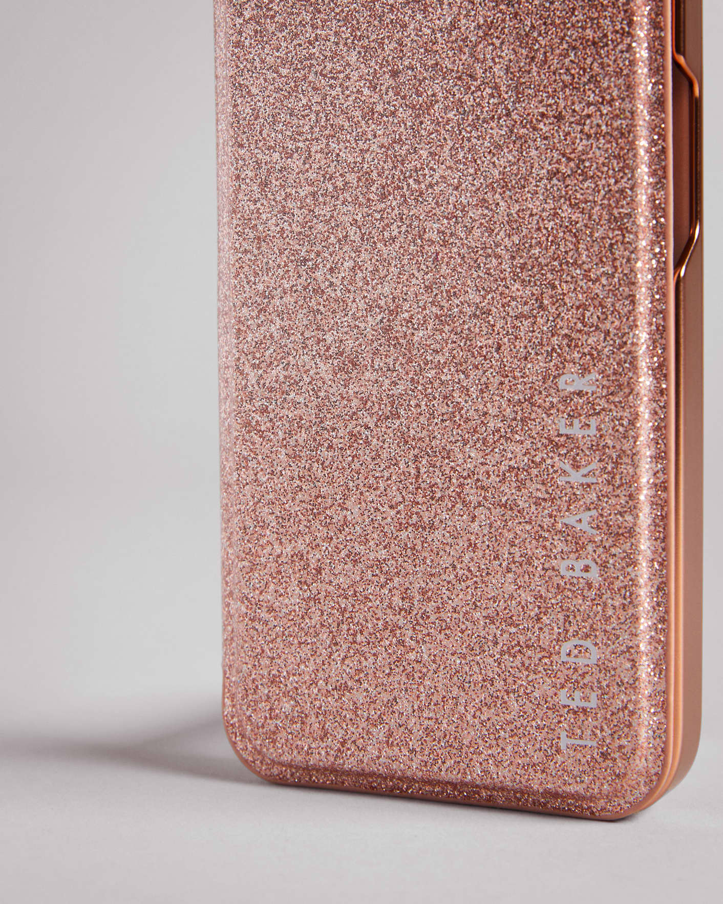 Baby Pink Glitter iPhone 13 Mirror Case Ted Baker