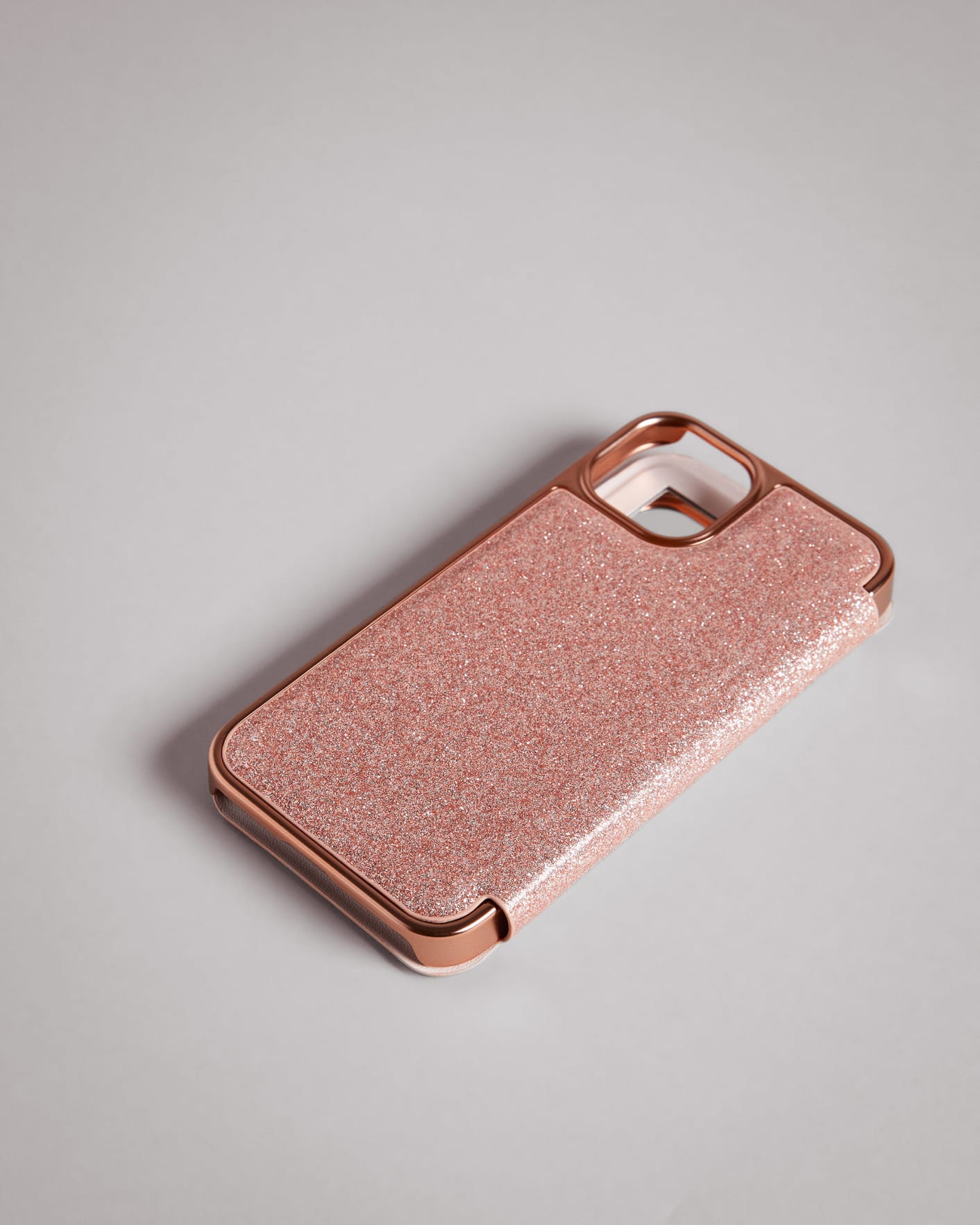 Baby Pink Glitter iPhone 13 Mirror Case Ted Baker