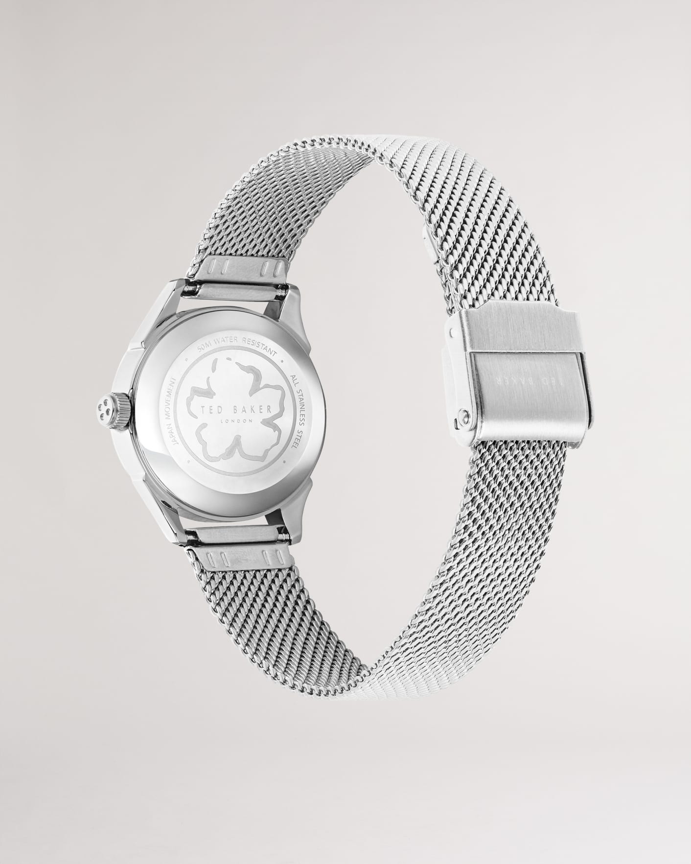 Silver Color Mesh Strap Watch Ted Baker