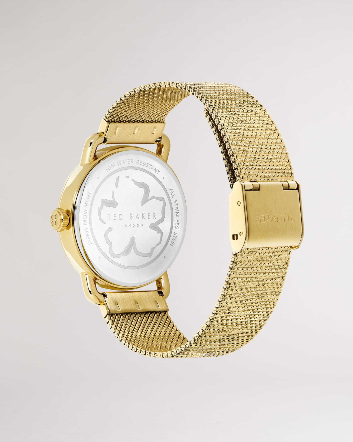 Gold Color Mesh Strap Watch Ted Baker